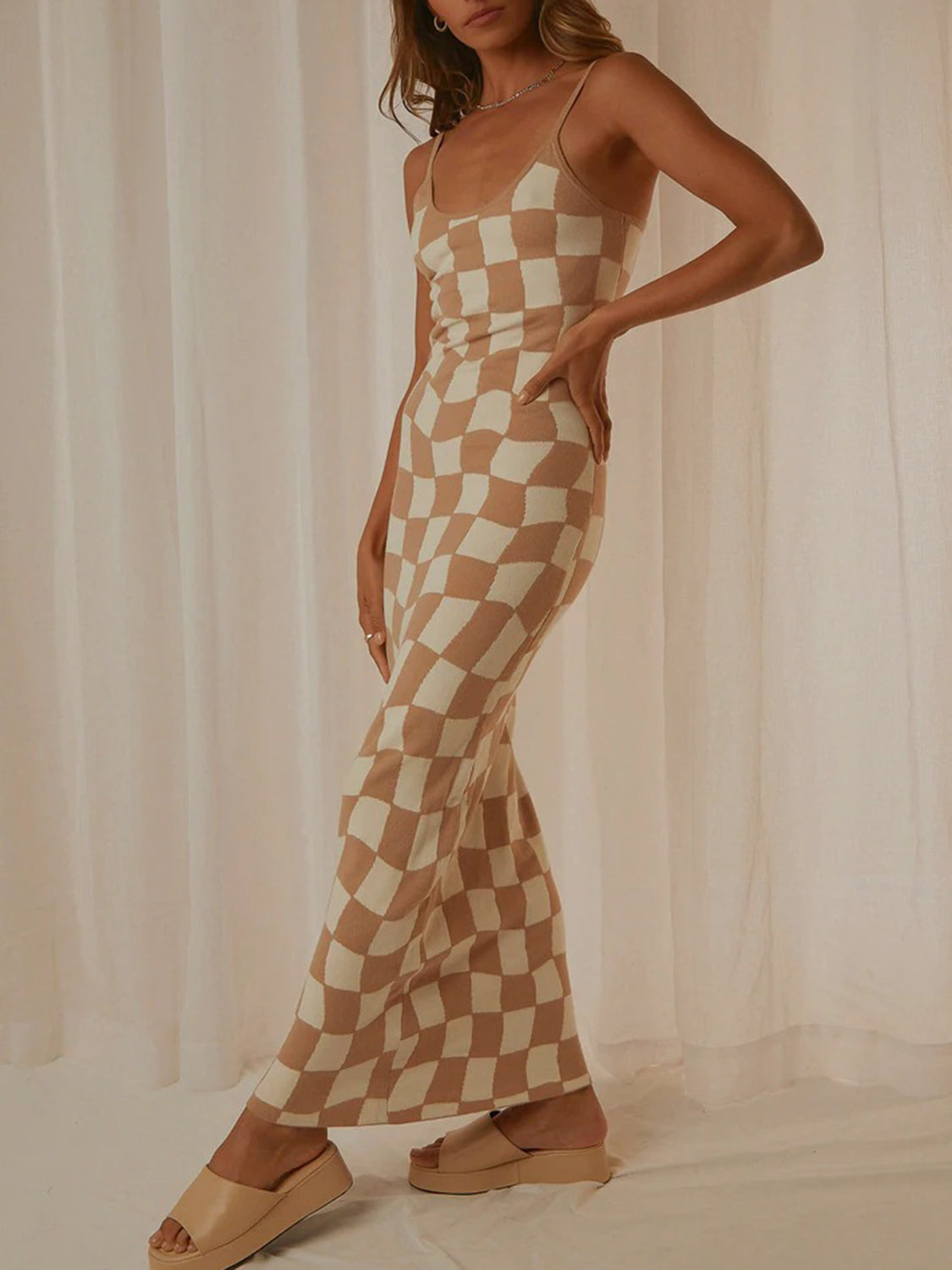 Spaghetti Strap Maxi Sweater Dress - Tantalize Boutique