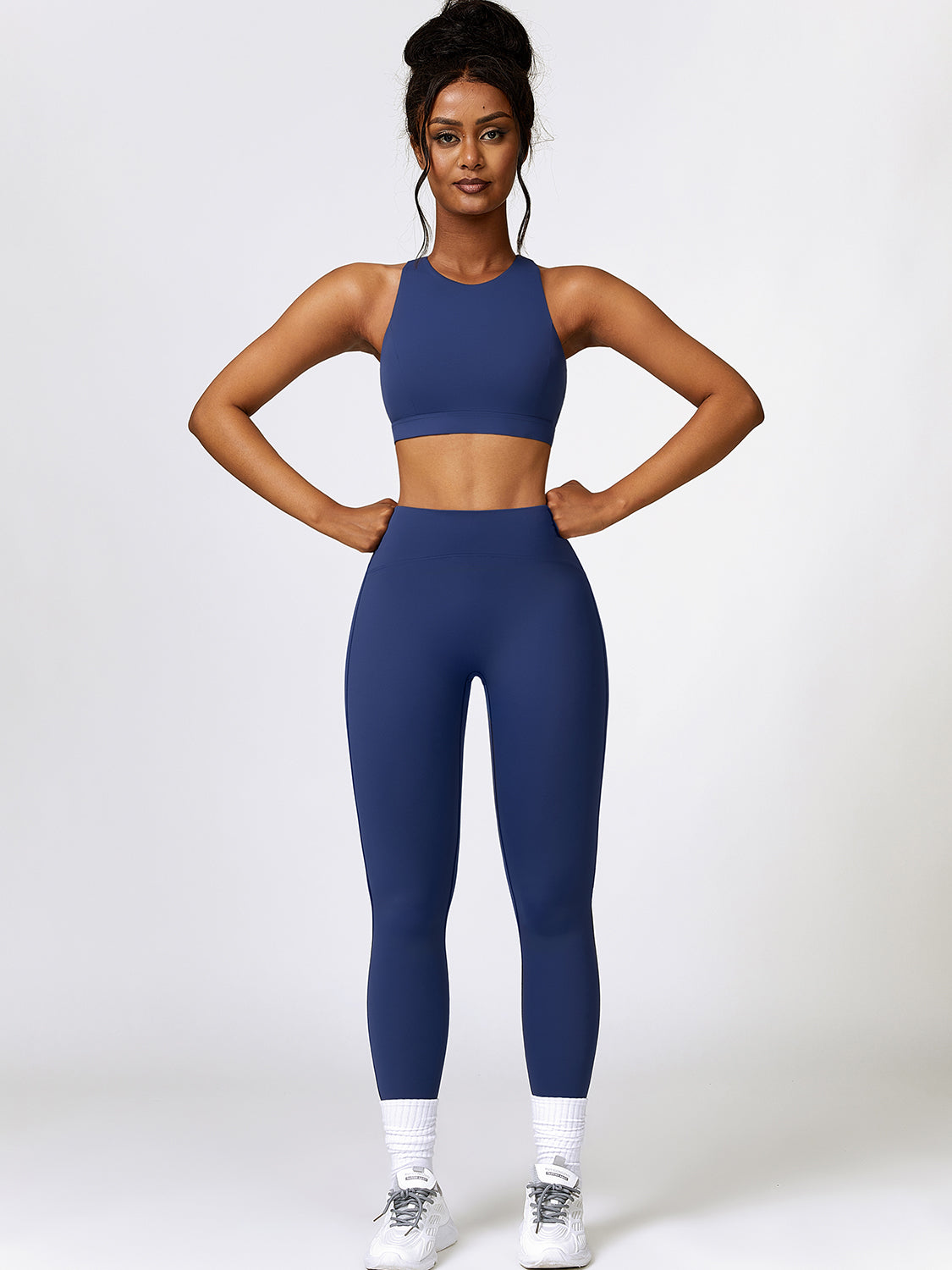 Cutout Cropped Sport Tank and Leggings Set - Tantalize Boutique