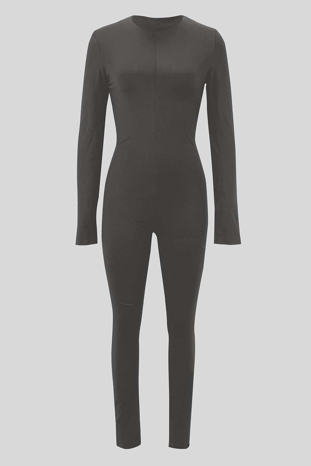 Zip Up Long Sleeve Jumpsuit - Tantalize Boutique