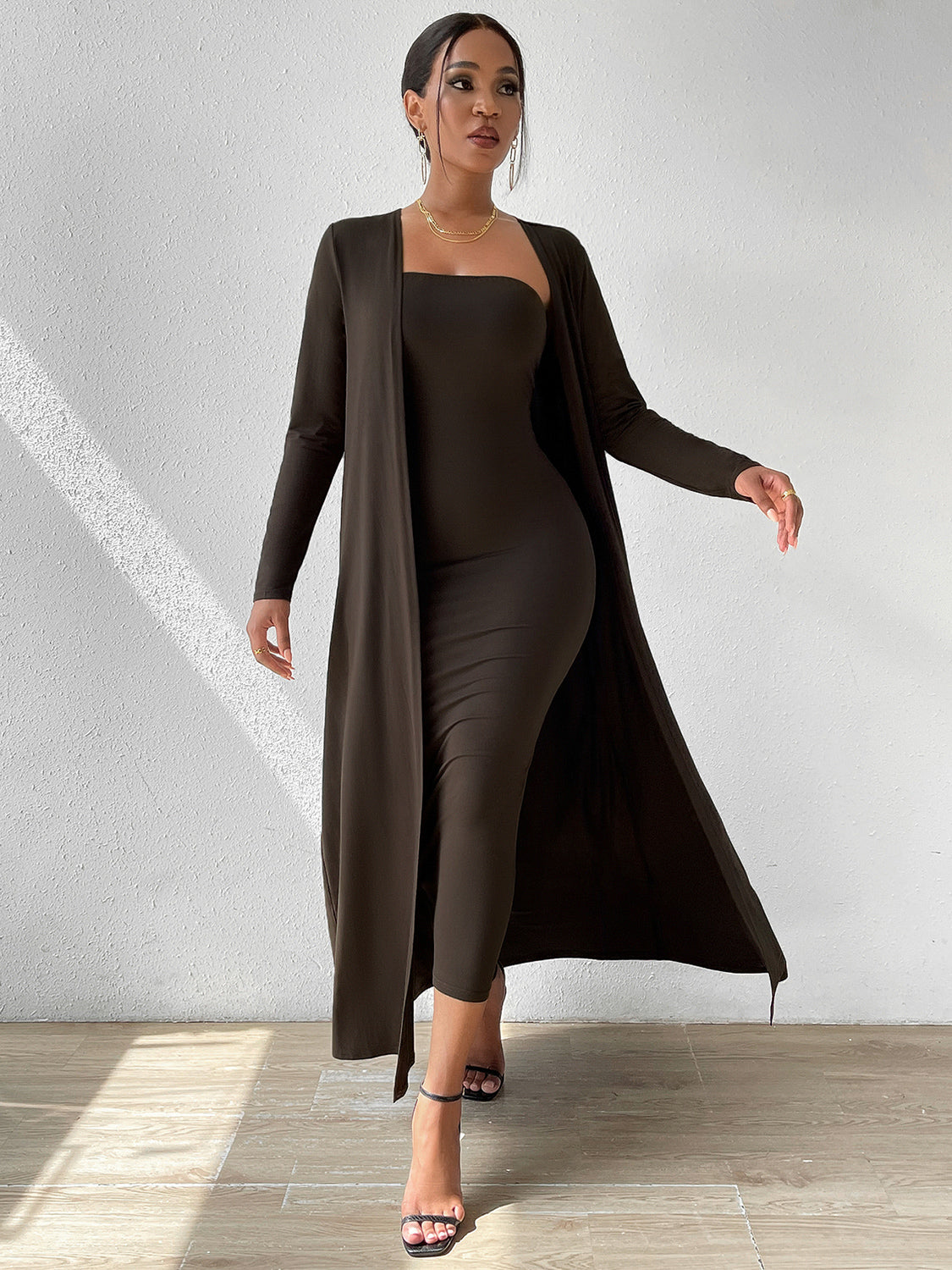 Strapless Dress and Cardigan Set - Tantalize Boutique
