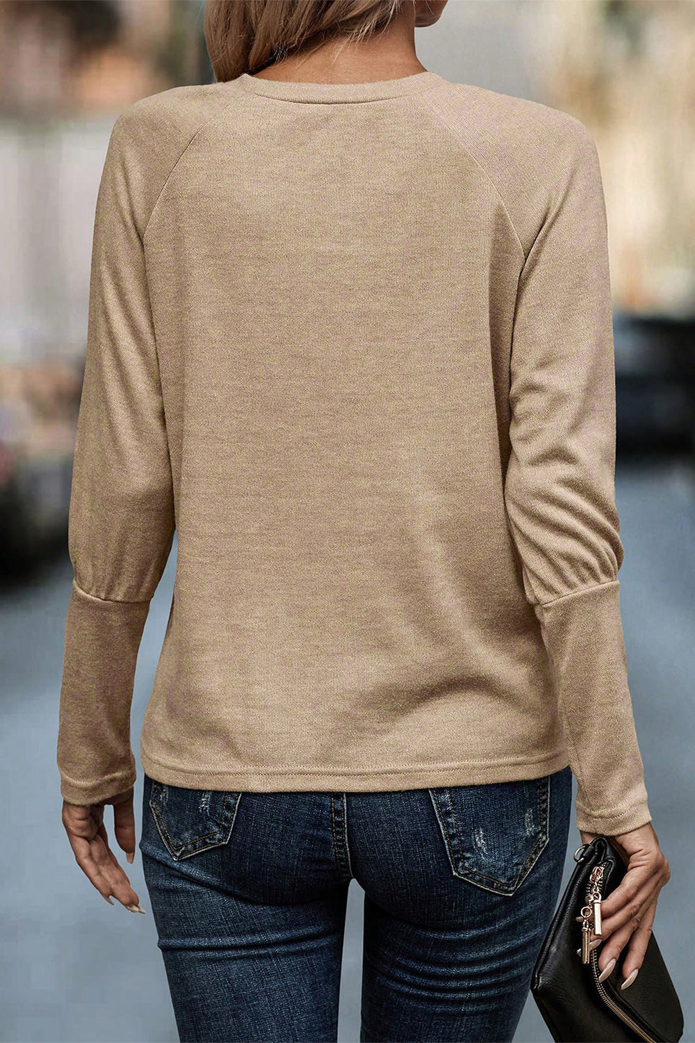 Round Neck Long Sleeve T-Shirt - Tantalize Boutique