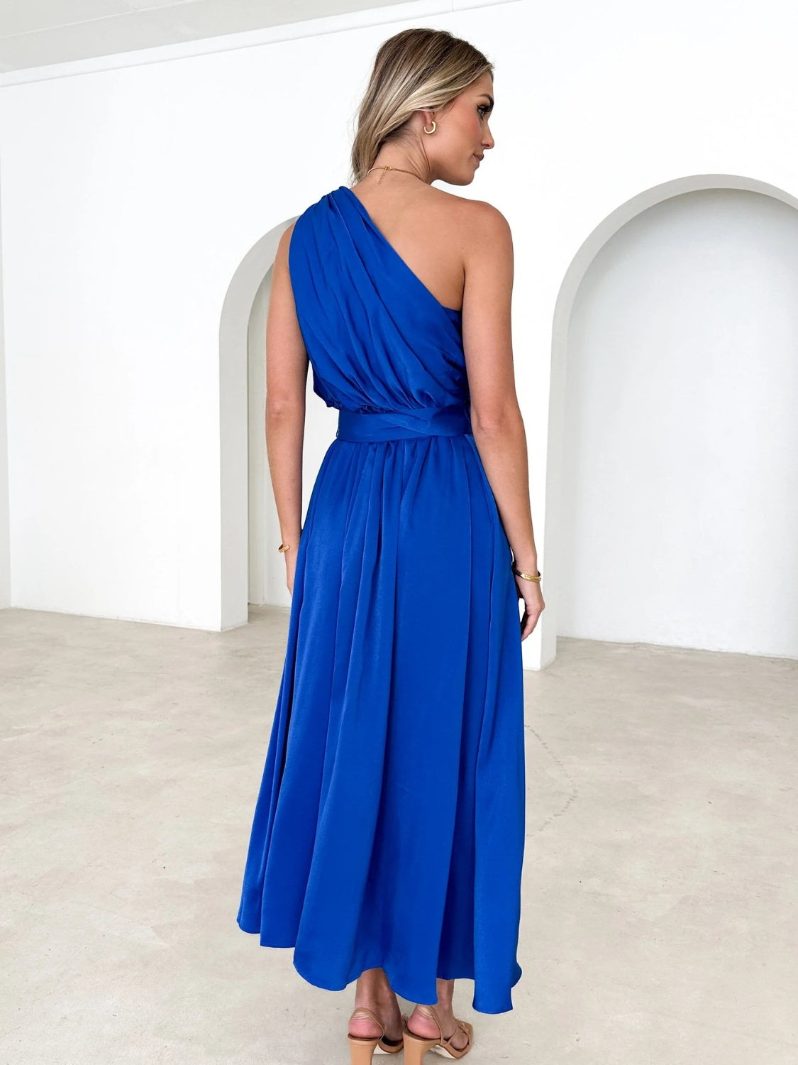 Ruched One Shoulder Dress - Tantalize Boutique