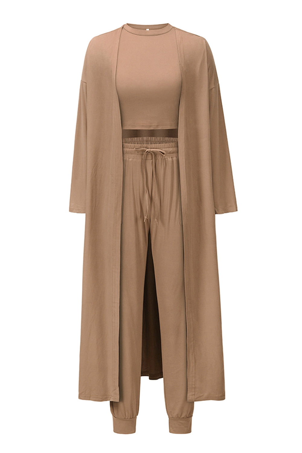 Tank, Pants, and Cardigan Set with Pockets - Tantalize Boutique
