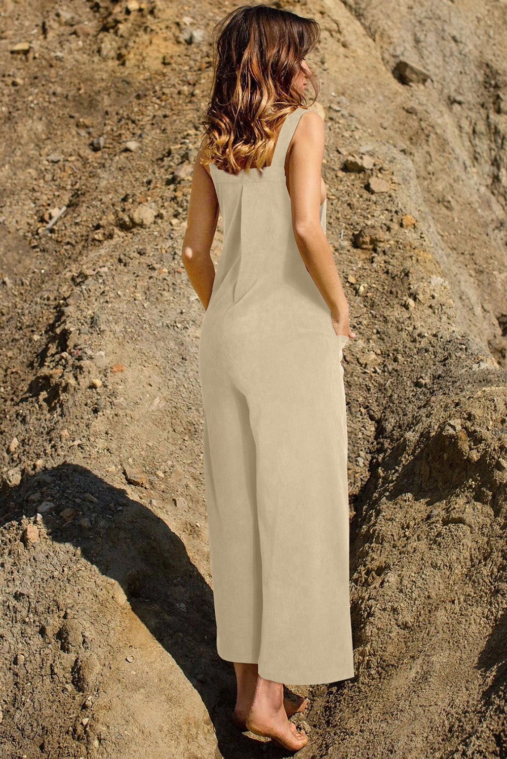 Pocketed Wide Leg Overall - Tantalize Boutique