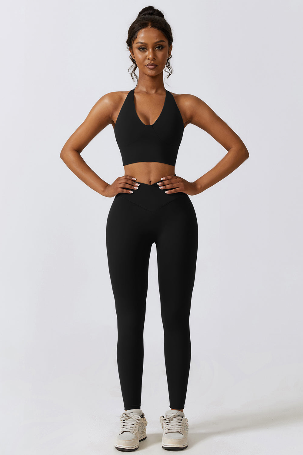 Crisscross Sports Bra and Leggings Set - Tantalize Boutique