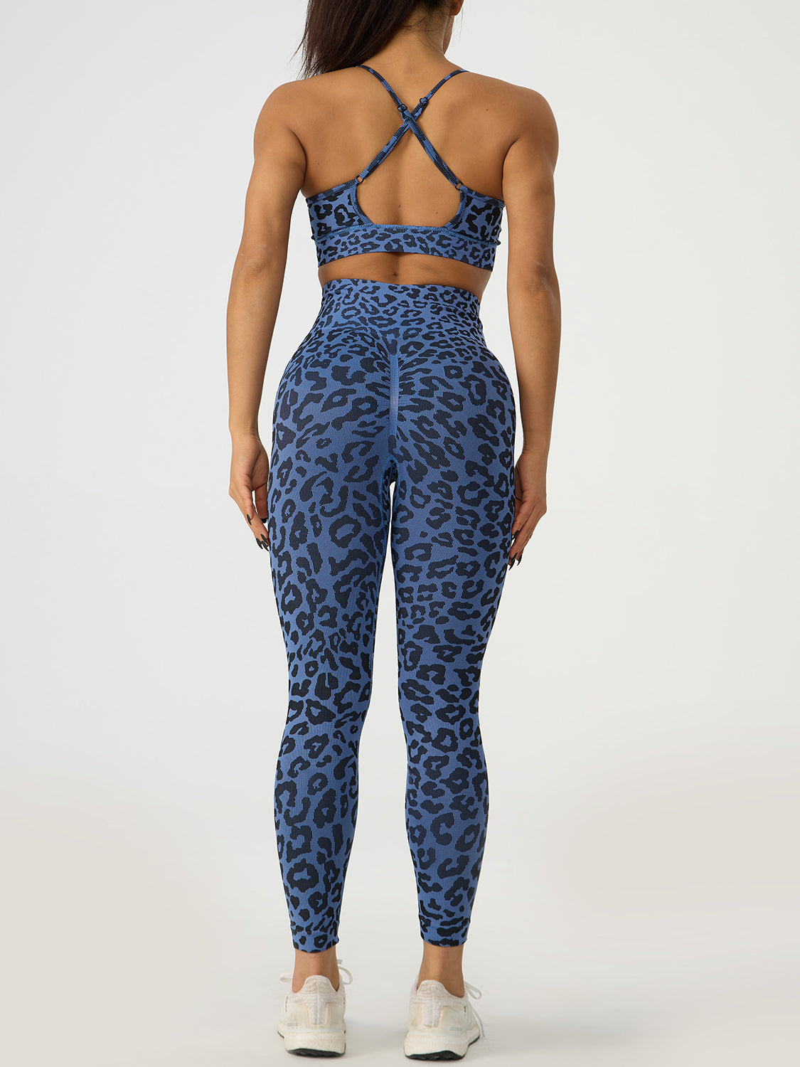Leopard Crisscross Top and Leggings Active Set - Tantalize Boutique
