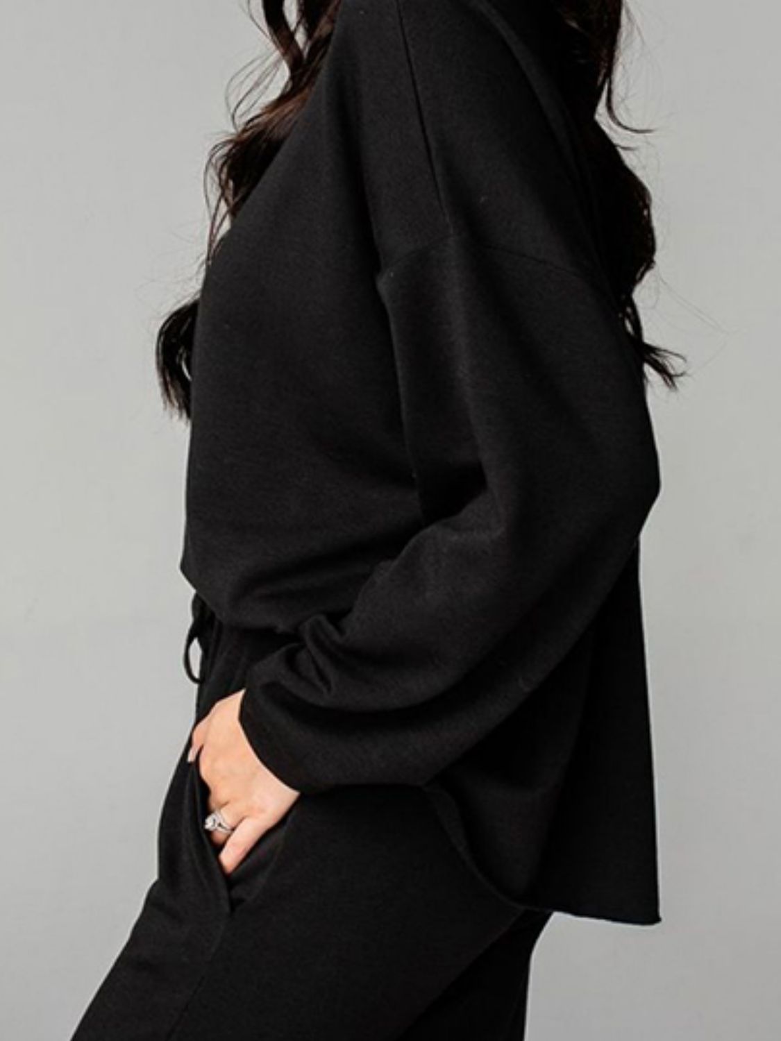 Distressed Sweatshirt and Joggers Set - Tantalize Boutique