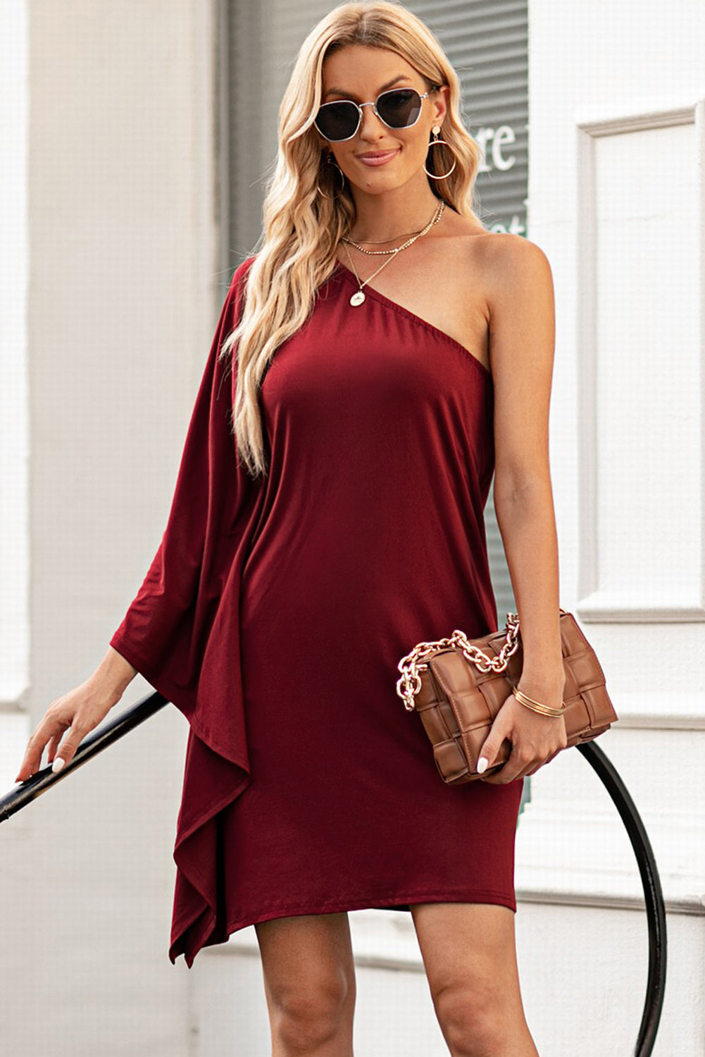 One Shoulder Statement Dress - Tantalize Boutique