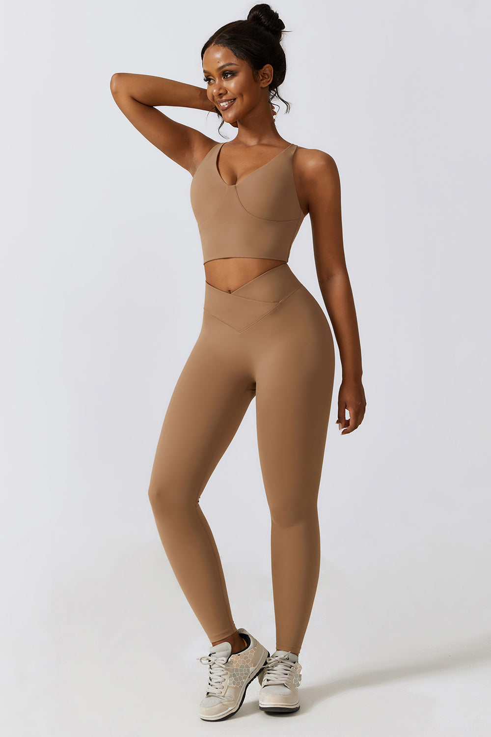 Crisscross Sports Bra and Leggings Set - Tantalize Boutique