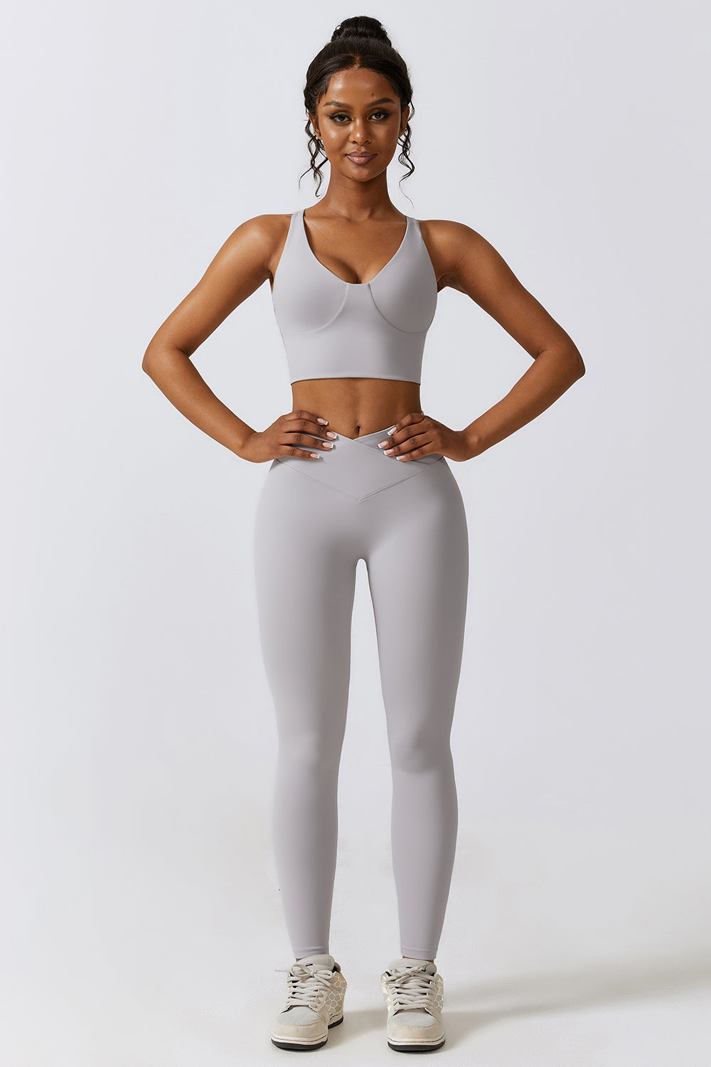 Crisscross Sports Bra and Leggings Set - Tantalize Boutique