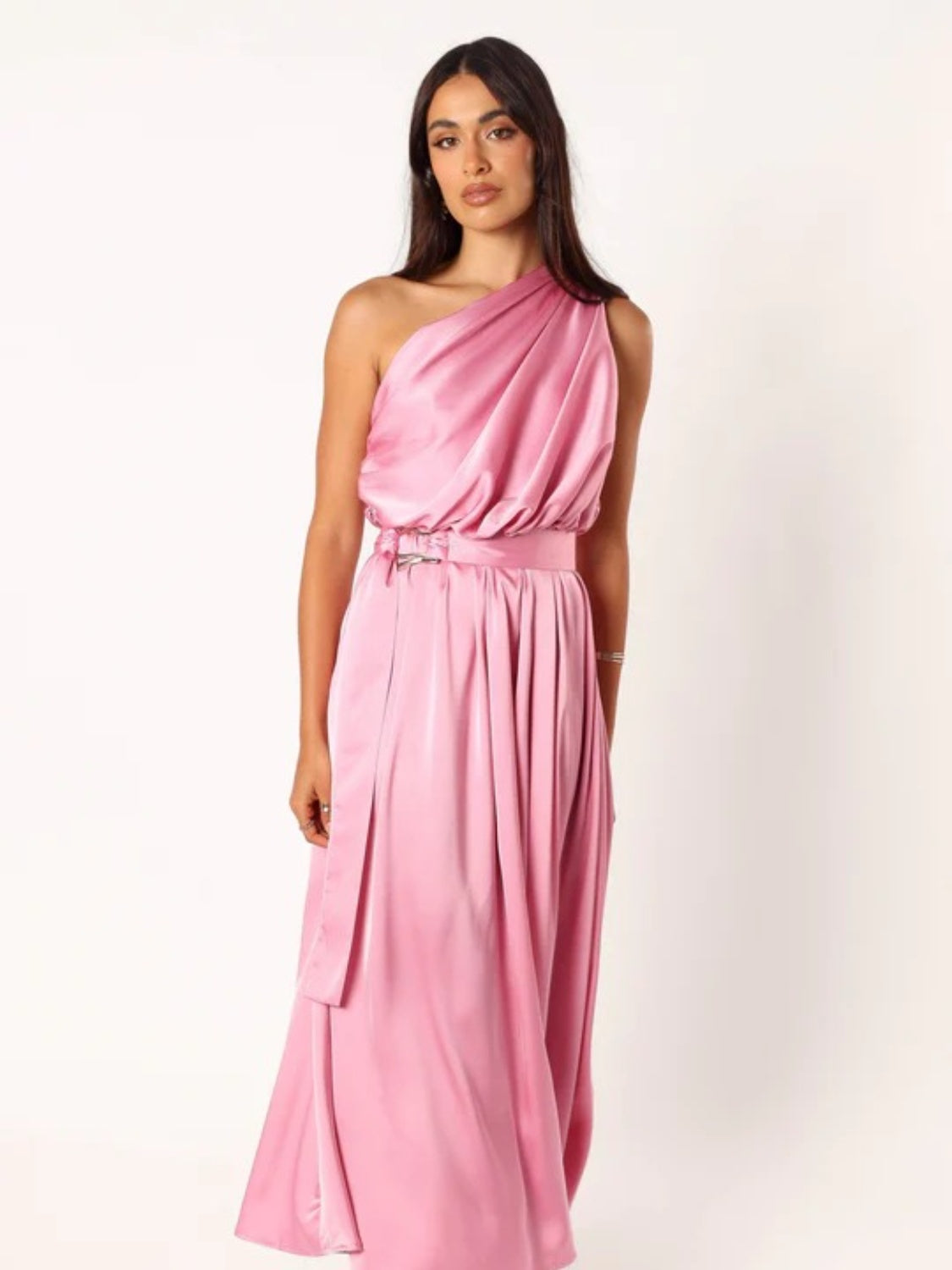 Ruched One Shoulder Dress - Tantalize Boutique