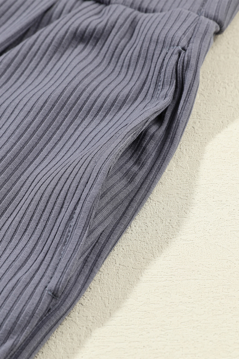 Ribbed Round Neck Top and Wide-Leg Pants Set - Tantalize Boutique