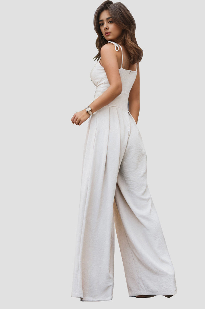 Spaghetti Strap Wide Leg Jumpsuit - Tantalize Boutique