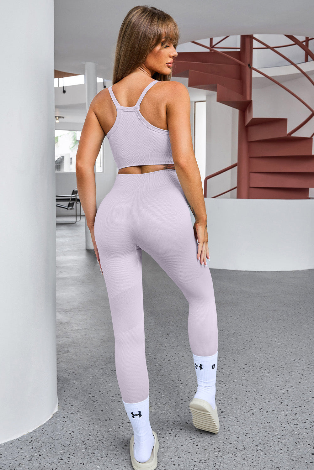 Tank Cropped Active Top and Pants Set - Tantalize Boutique