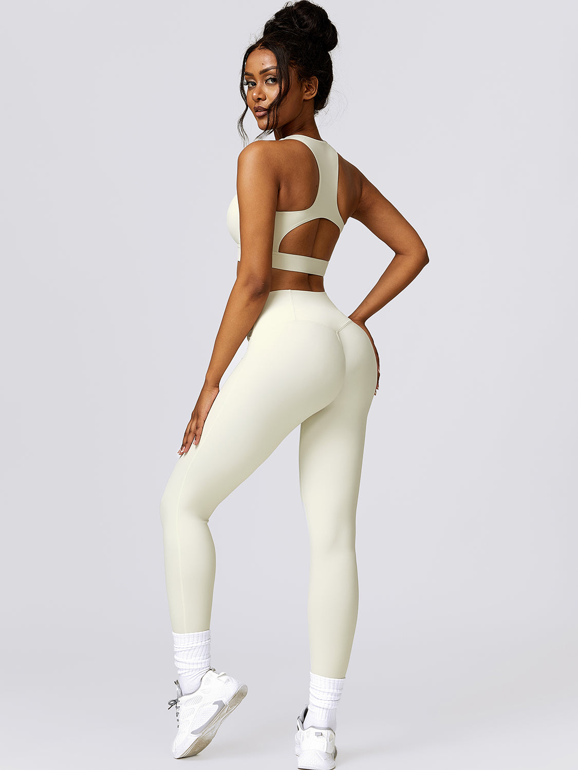 Cutout Cropped Sport Tank and Leggings Set - Tantalize Boutique