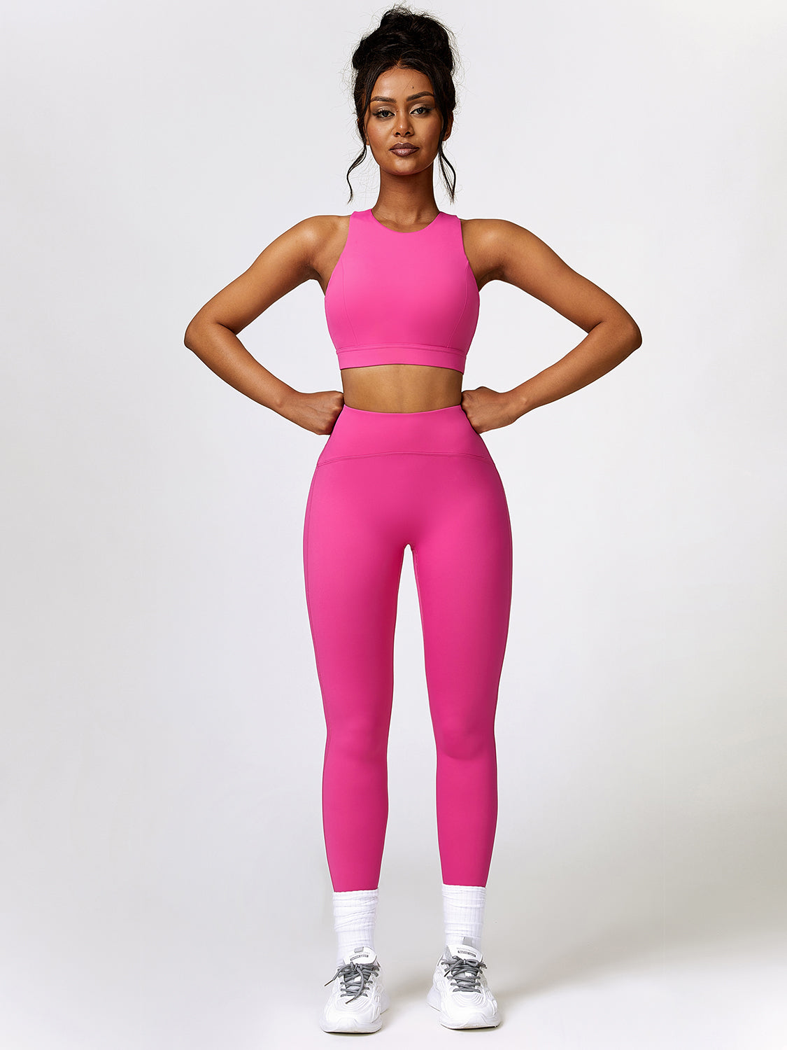 Cutout Cropped Sport Tank and Leggings Set - Tantalize Boutique