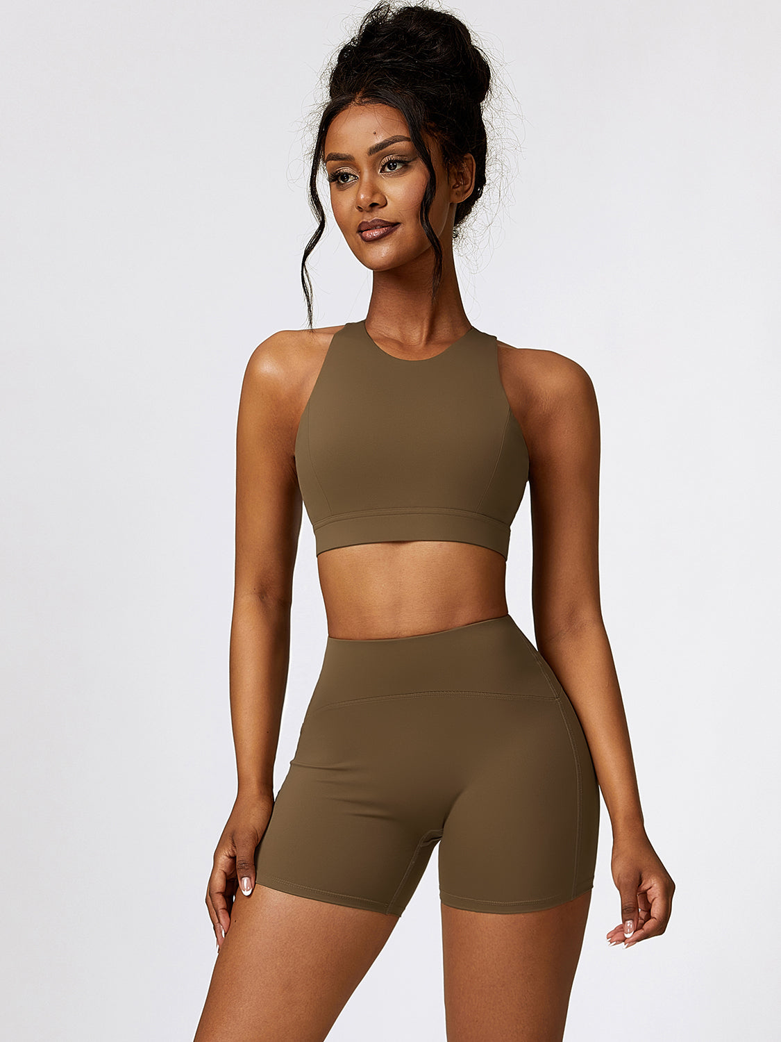 Cutout Cropped Sport Tank and Shorts Set - Tantalize Boutique