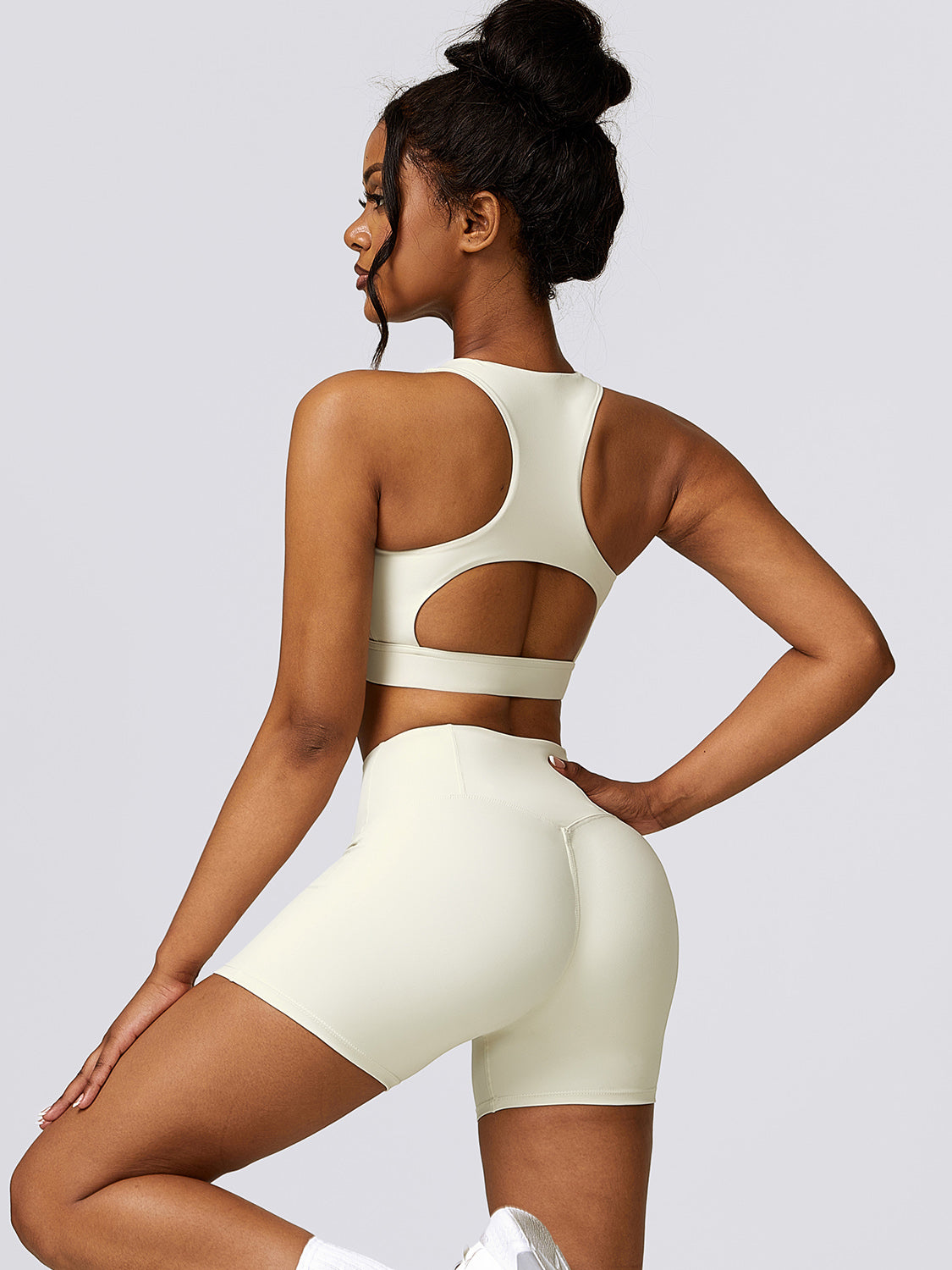 Cutout Cropped Sport Tank and Shorts Set - Tantalize Boutique