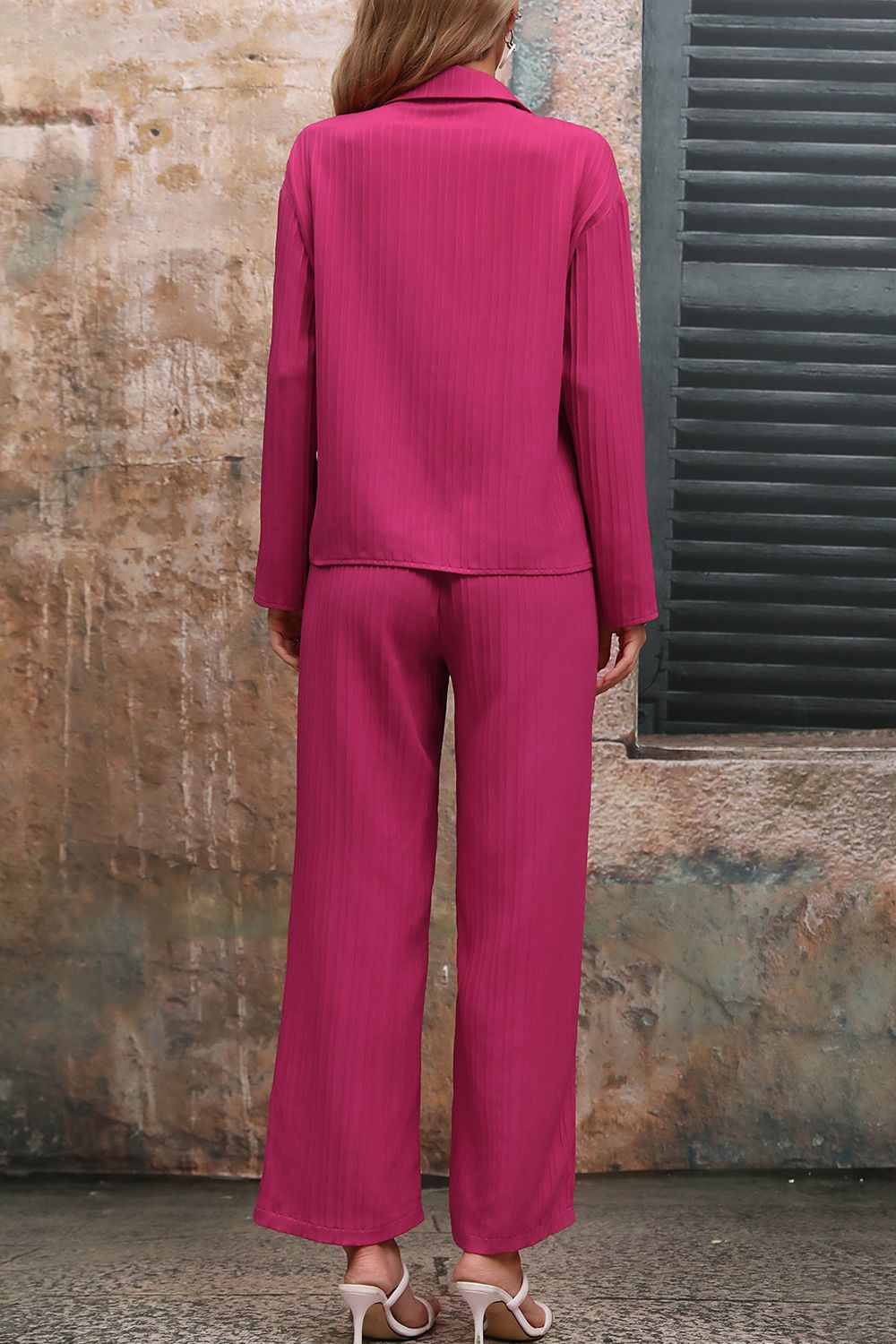 Long Sleeve Shirt and Pants Set - Tantalize Boutique