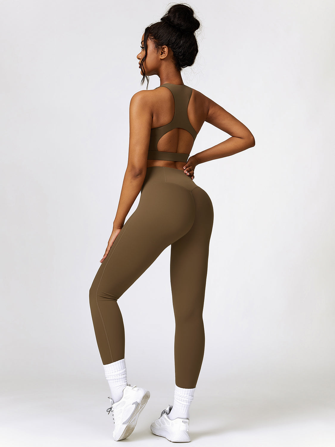 Cutout Cropped Sport Tank and Leggings Set - Tantalize Boutique