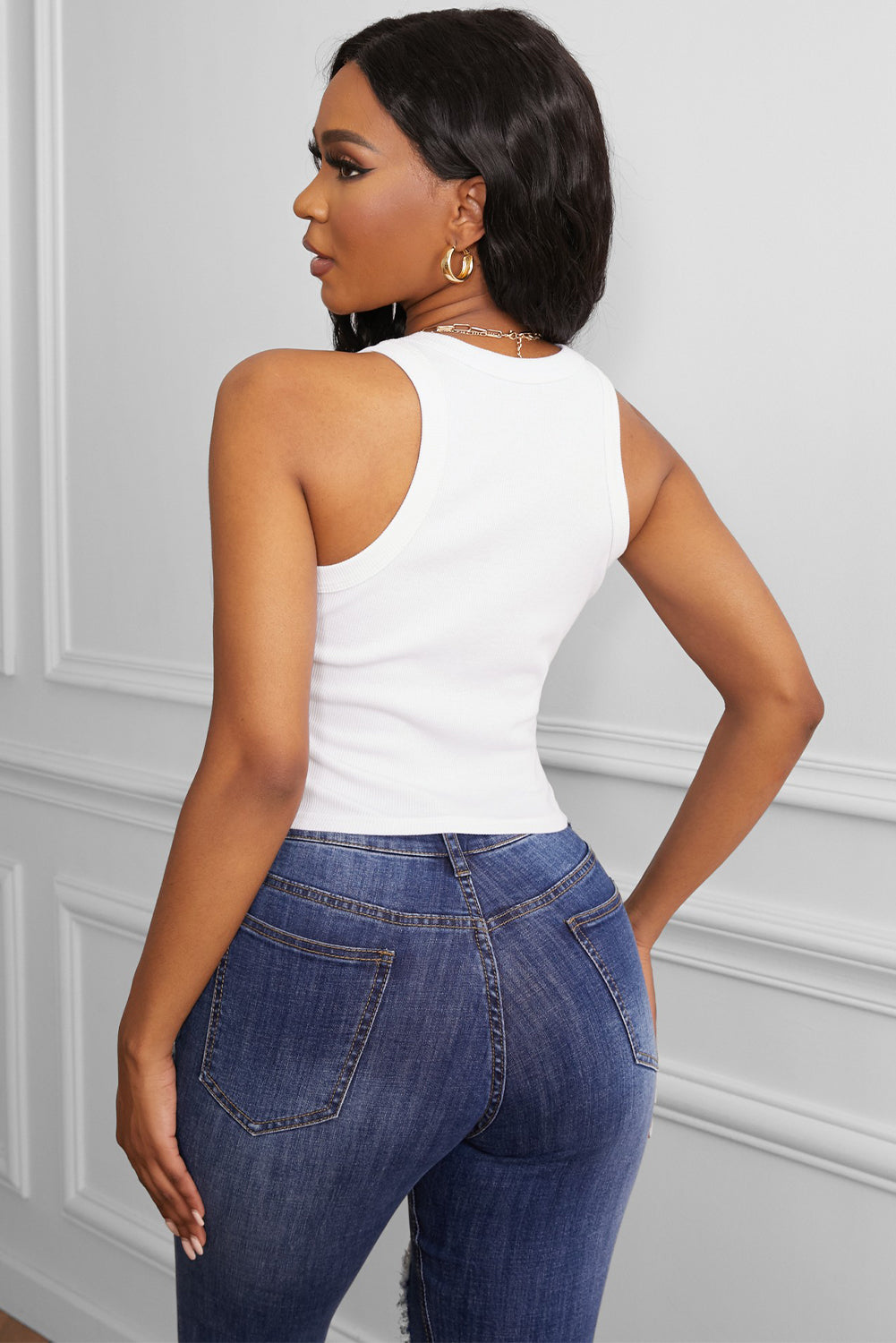 Round Neck Racerback Tank - Tantalize Boutique