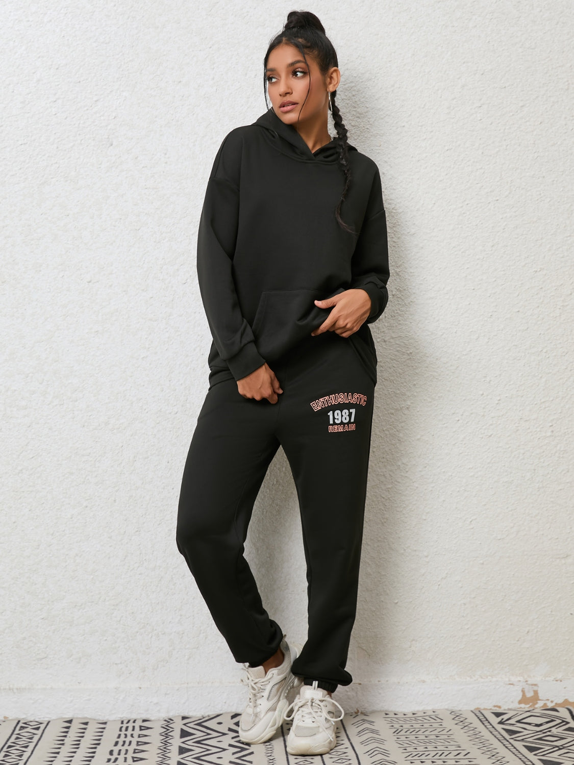 Graphic Hoodie and Sweatpants Set - Tantalize Boutique