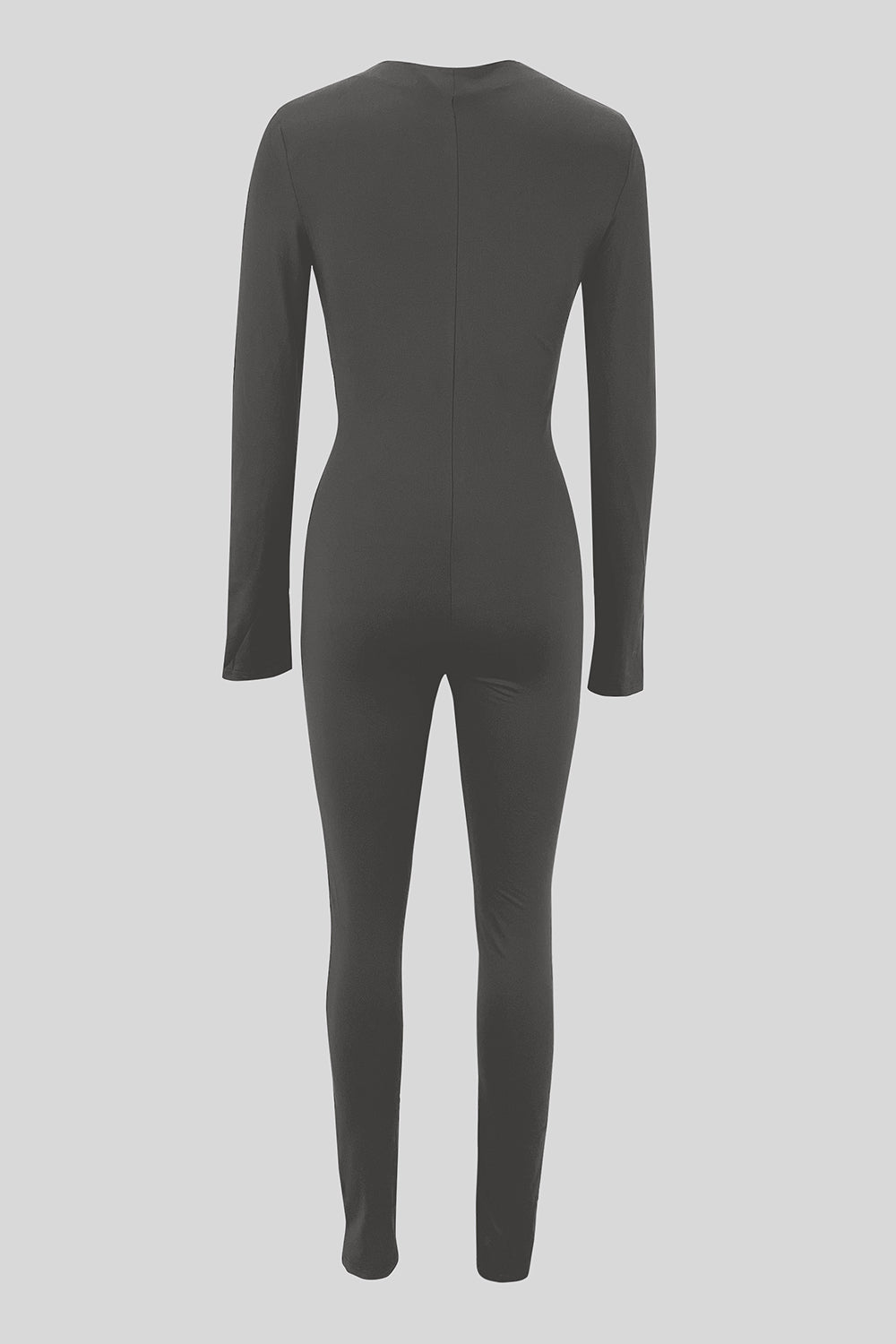 Zip Up Long Sleeve Jumpsuit - Tantalize Boutique