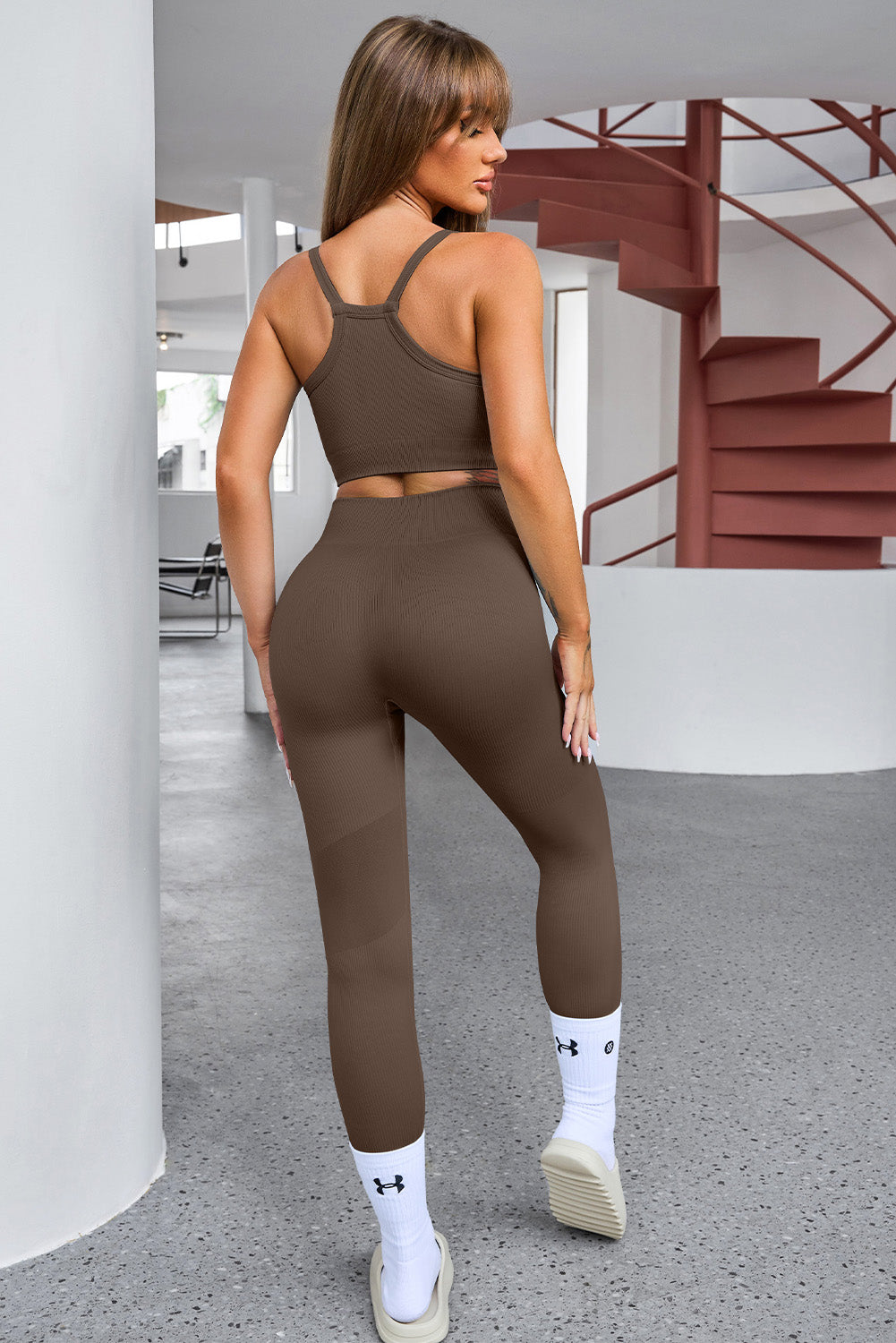 Tank Cropped Active Top and Pants Set - Tantalize Boutique