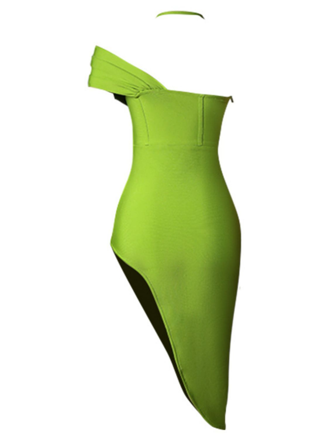 Halter Neck Seam Detail Split Dress - Tantalize Boutique