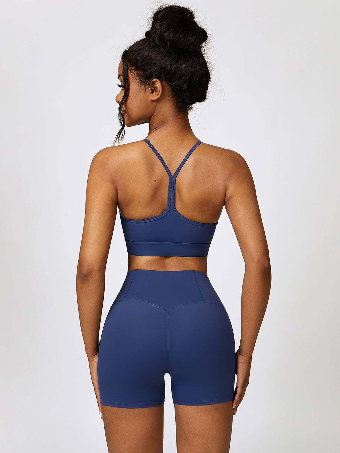 Sport Bra and Wide Waistband Shorts Set - Tantalize Boutique