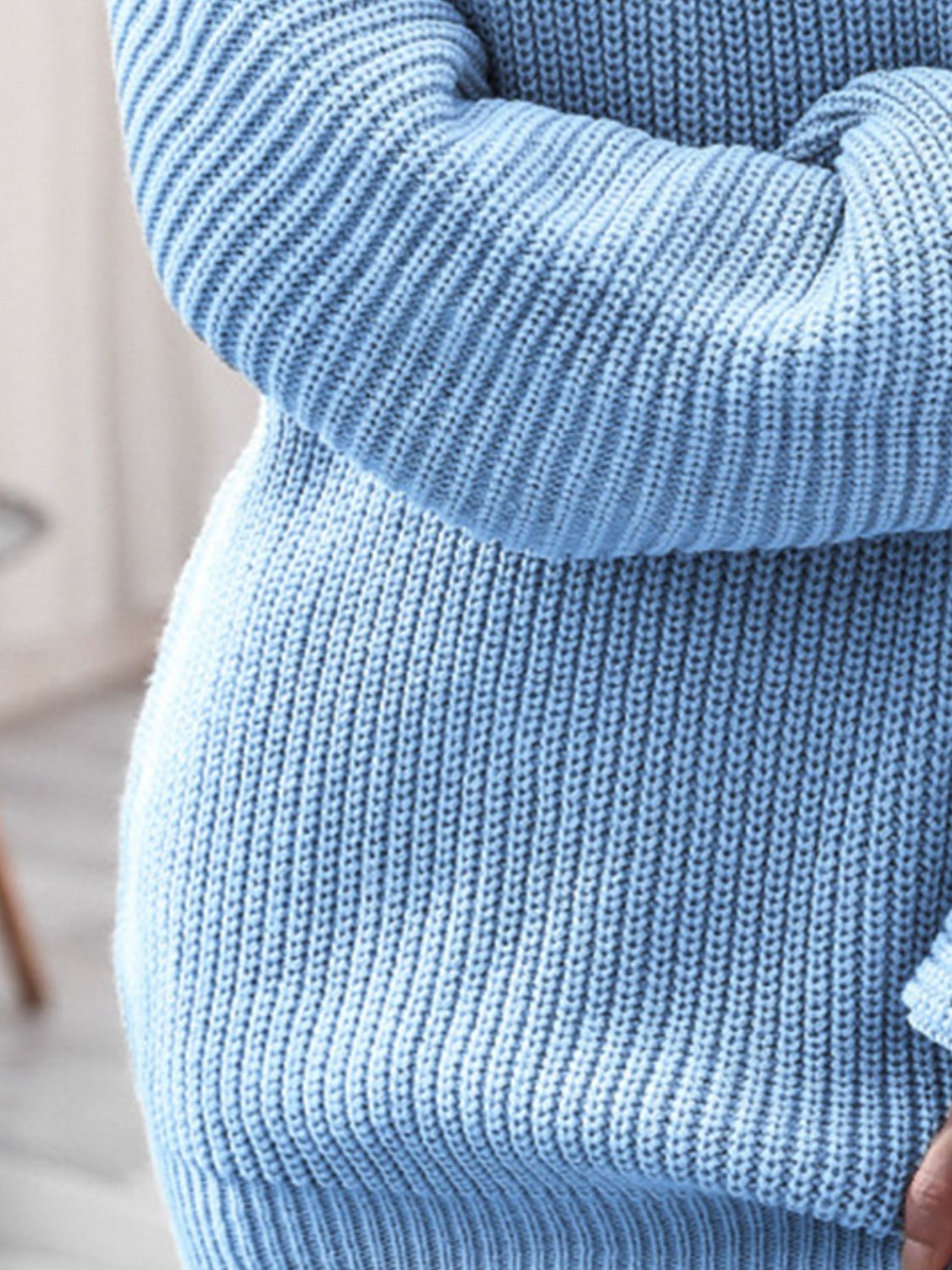 Rib-Knit Mini Sweater Dress - Tantalize Boutique