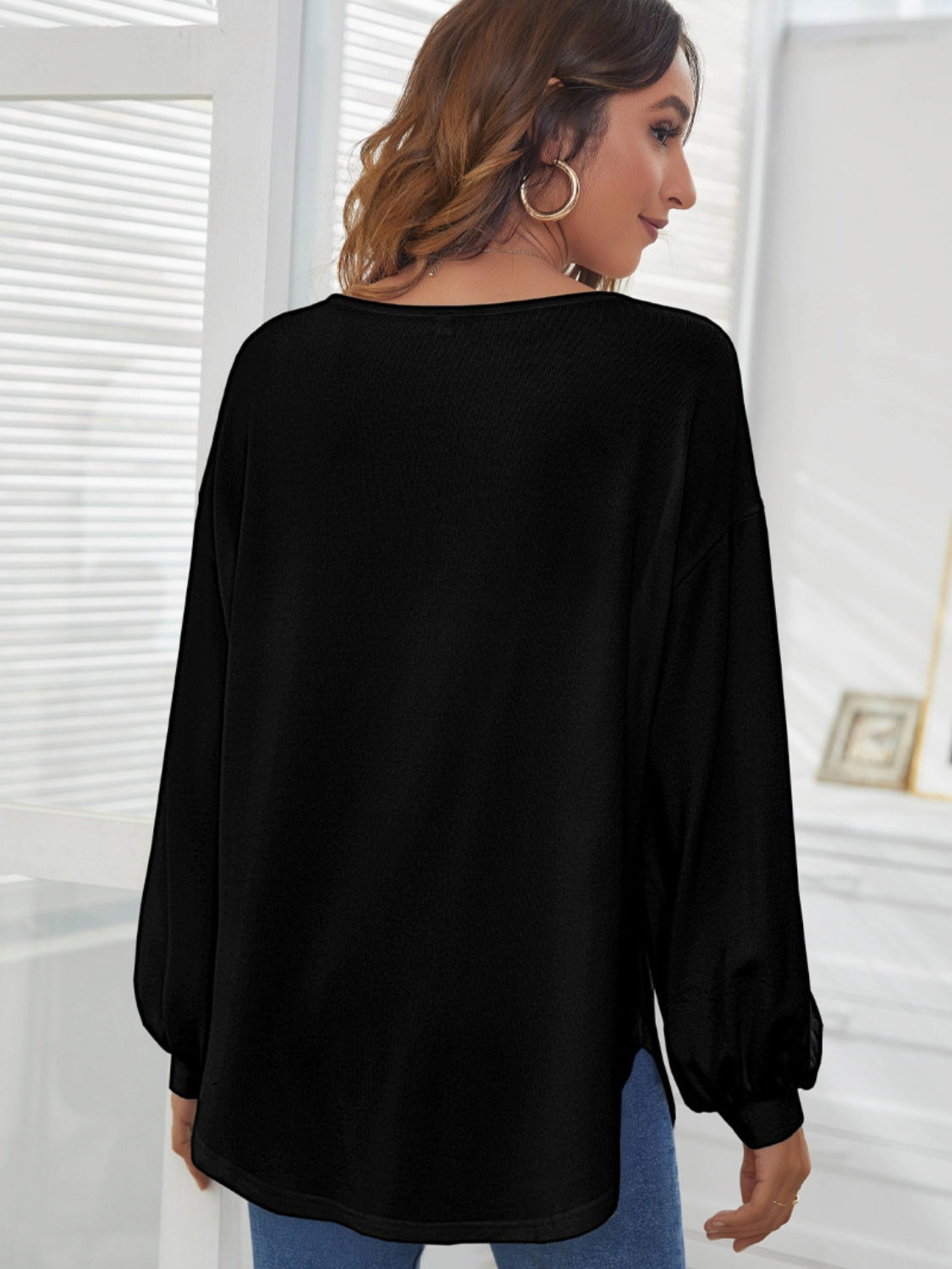 Round Neck Dropped Shoulder T-Shirt - Tantalize Boutique
