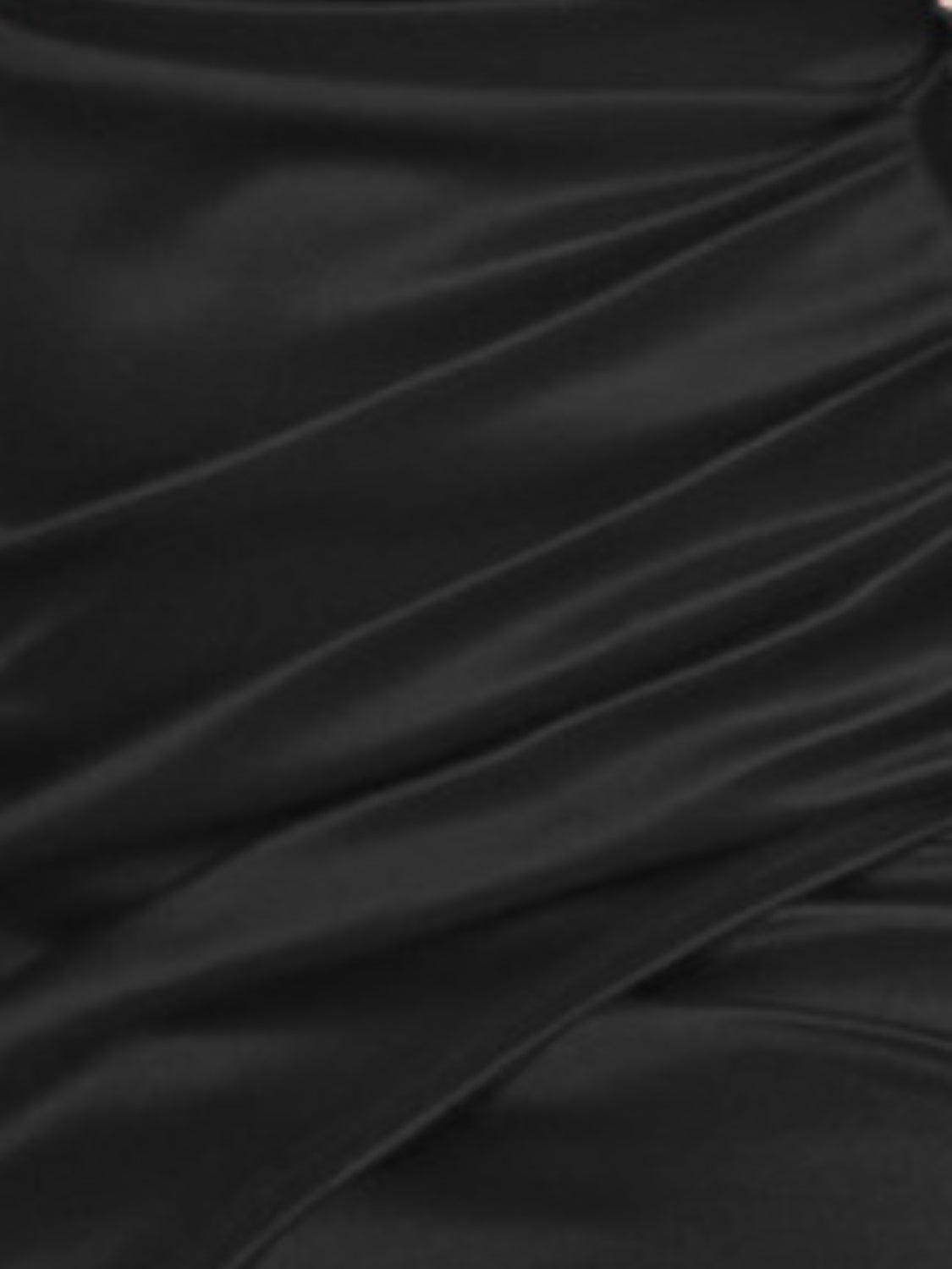 Ruched Spaghetti strap Wrap Dress - Tantalize Boutique