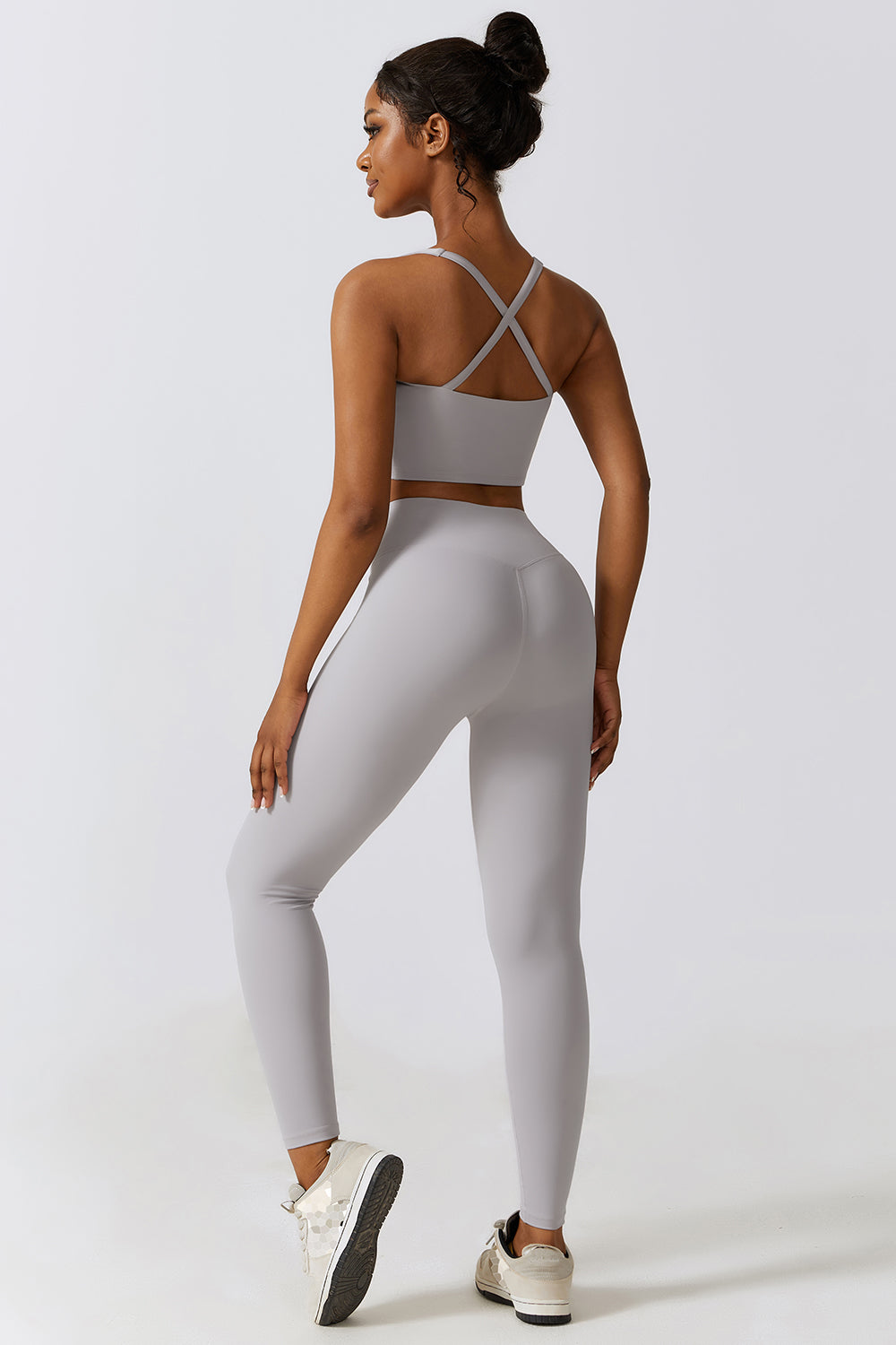 Crisscross Sports Bra and Leggings Set - Tantalize Boutique