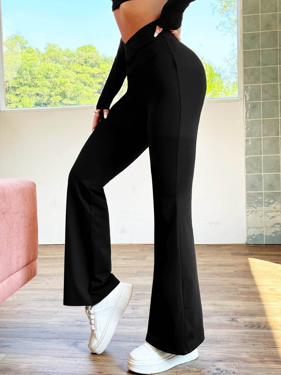 High Waist Bootcut Pants - Tantalize Boutique