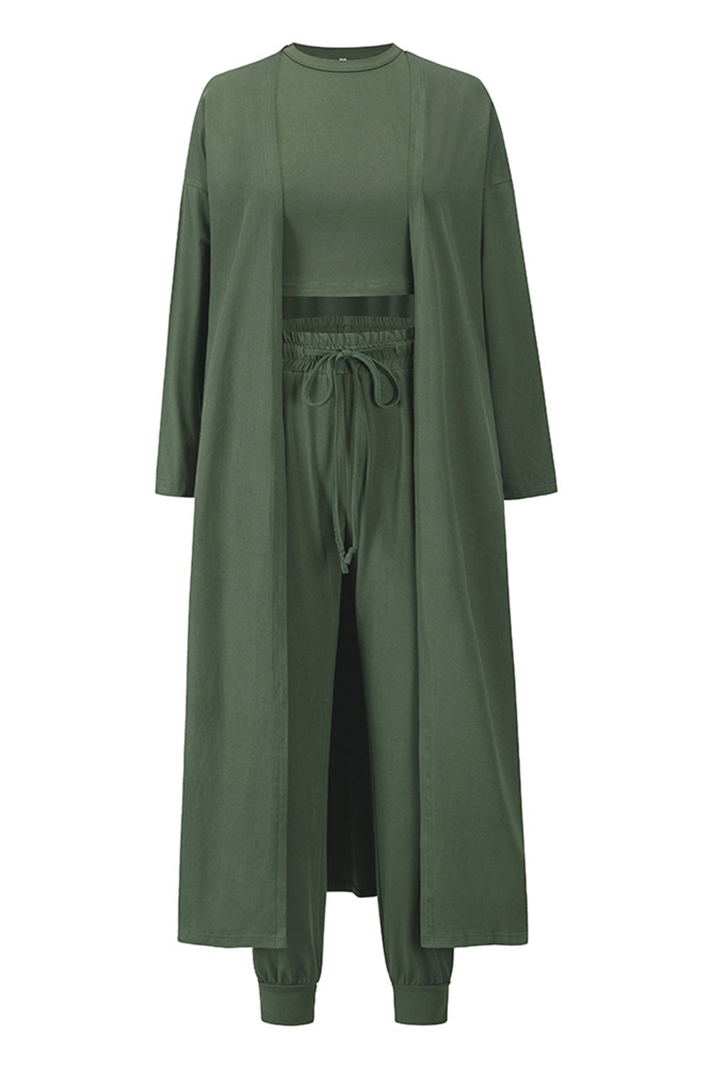 Tank, Pants, and Cardigan Set with Pockets - Tantalize Boutique
