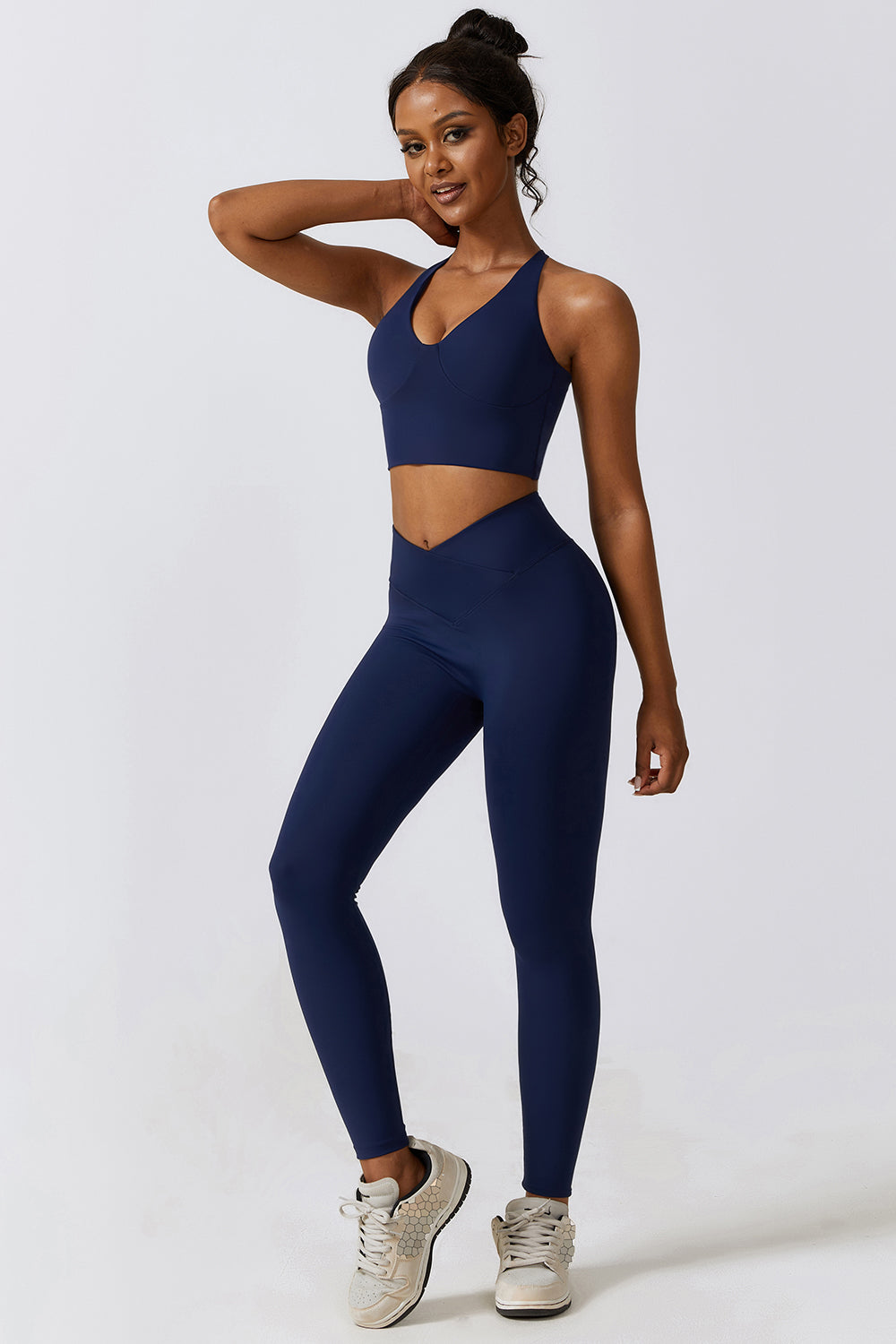 Crisscross Sports Bra and Leggings Set - Tantalize Boutique