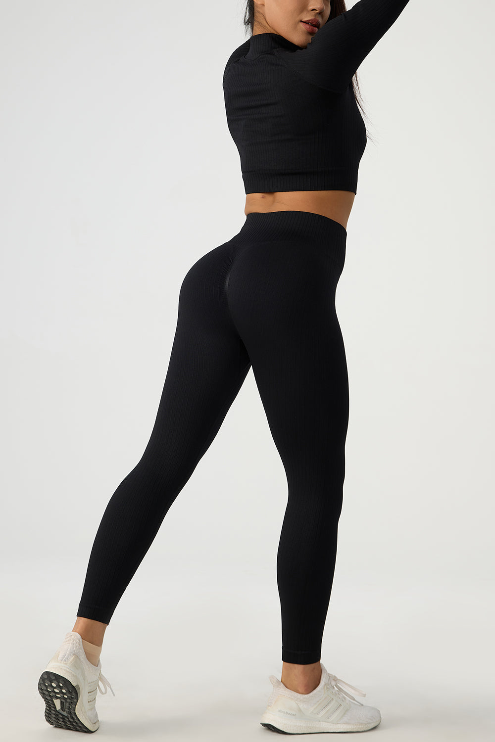 Quarter Zip Raglan Sleeve Top and High Waist Leggings Active Set - Tantalize Boutique