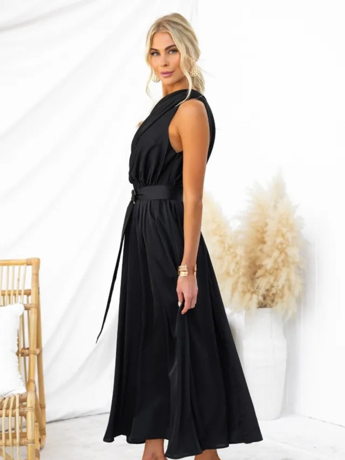 Ruched One Shoulder Dress - Tantalize Boutique