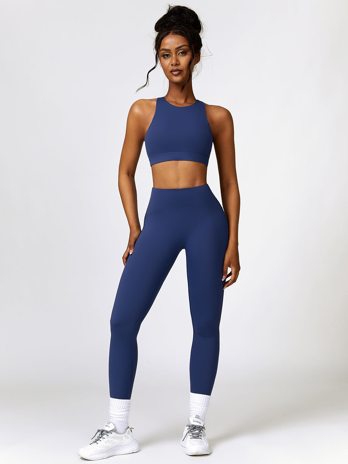 Cutout Cropped Sport Tank and Leggings Set - Tantalize Boutique