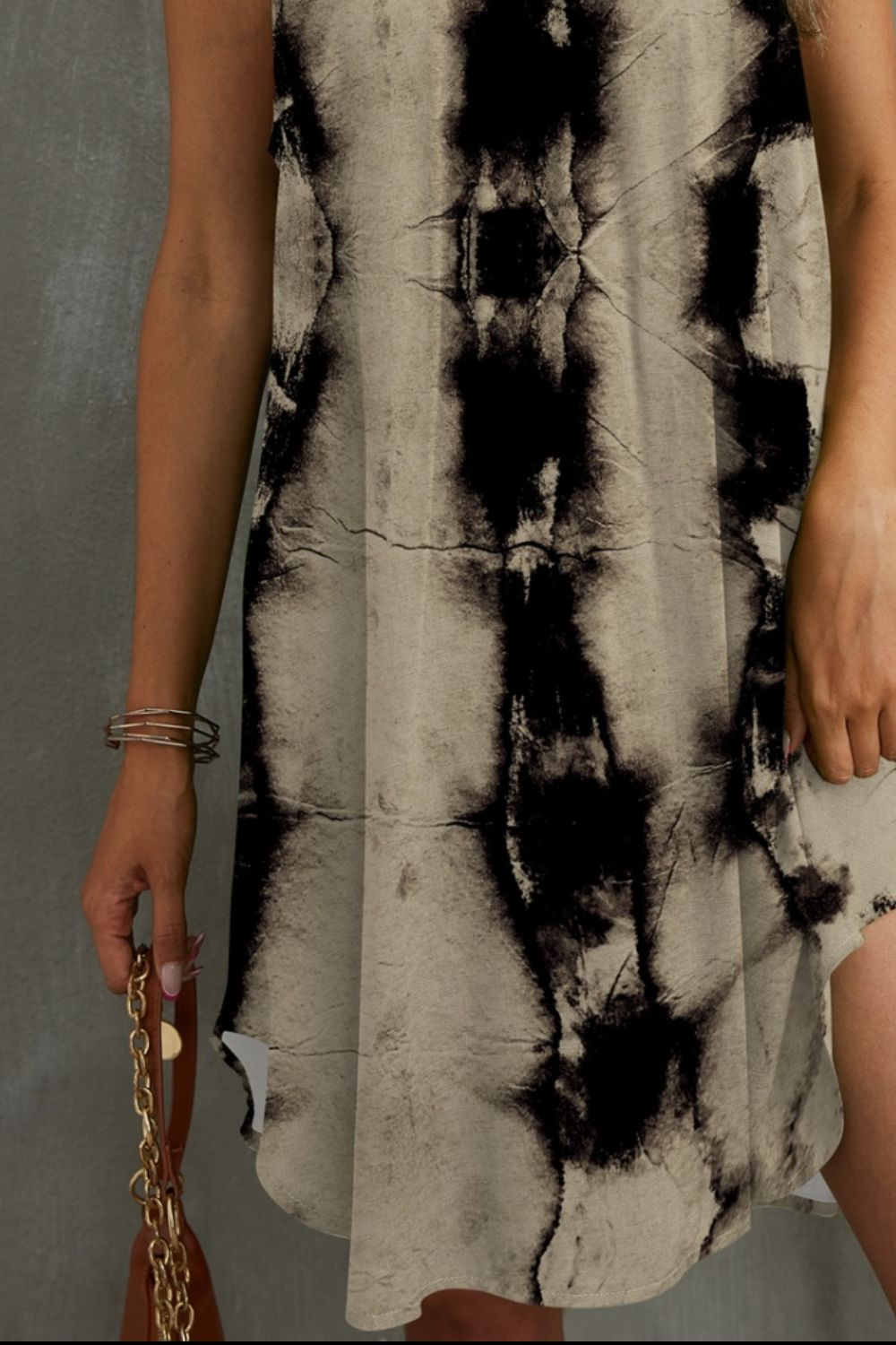 Tie-Dye Grecian Neck Dress - Tantalize Boutique
