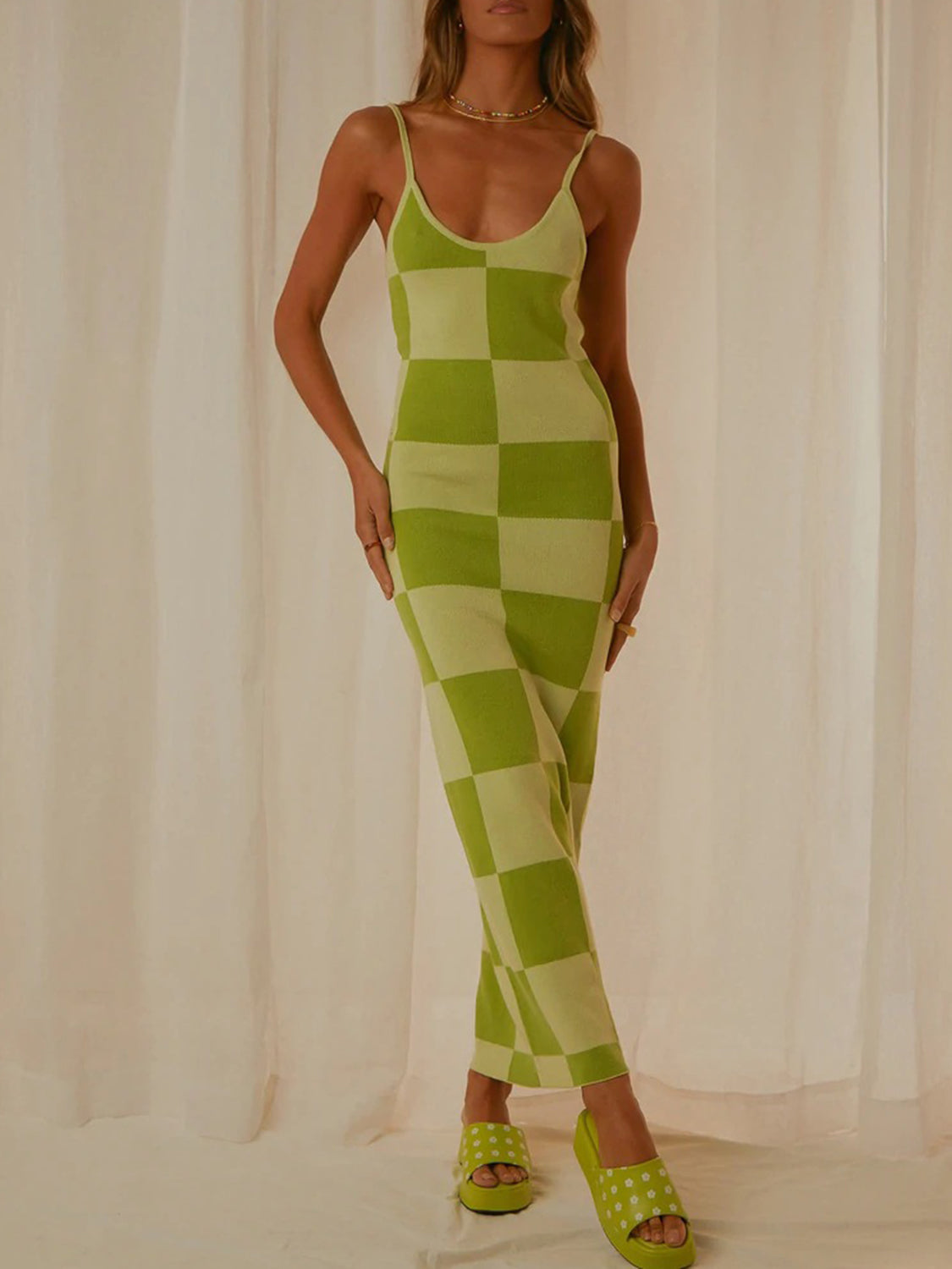 Spaghetti Strap Maxi Sweater Dress - Tantalize Boutique