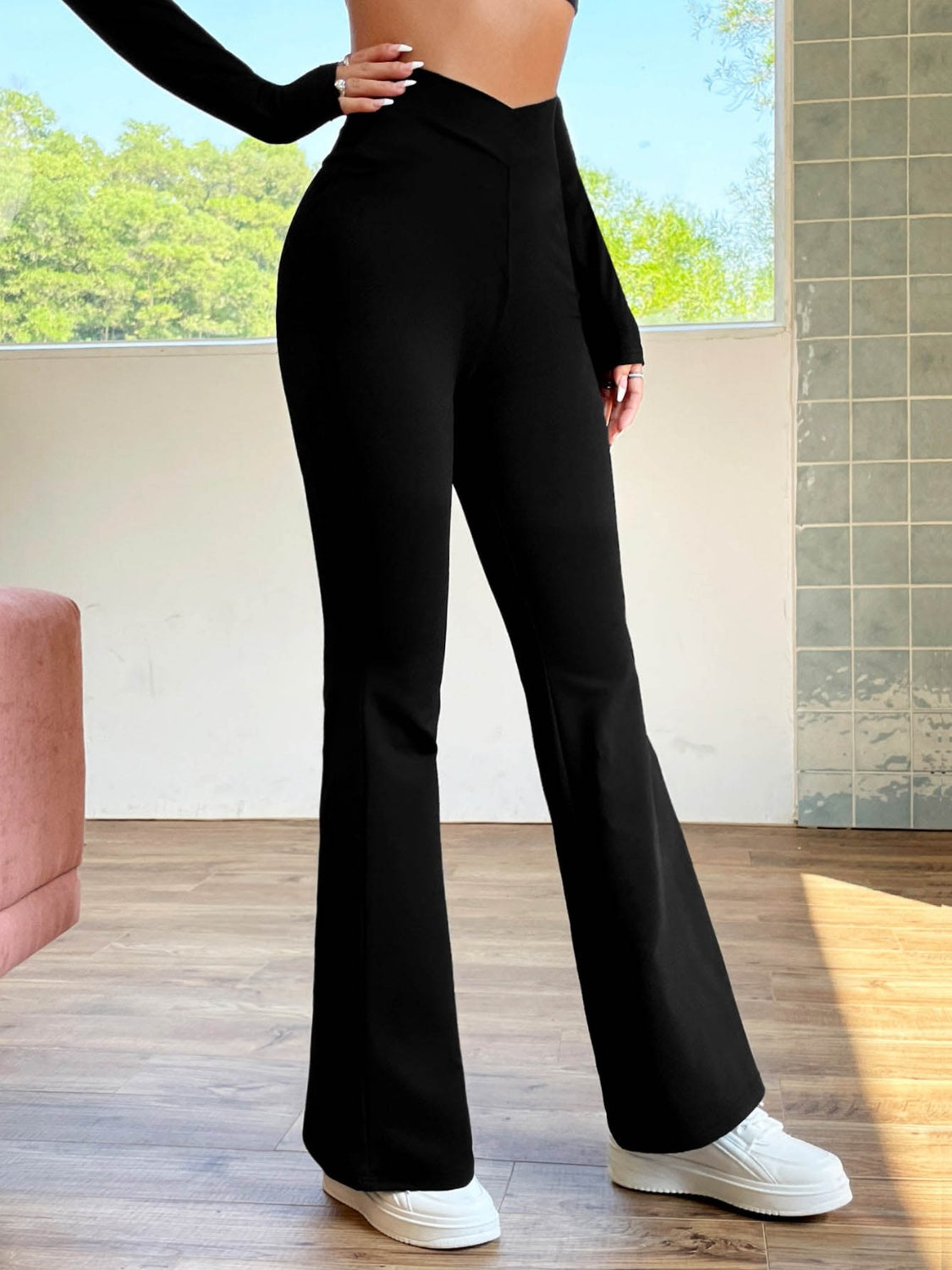 High Waist Bootcut Pants - Tantalize Boutique