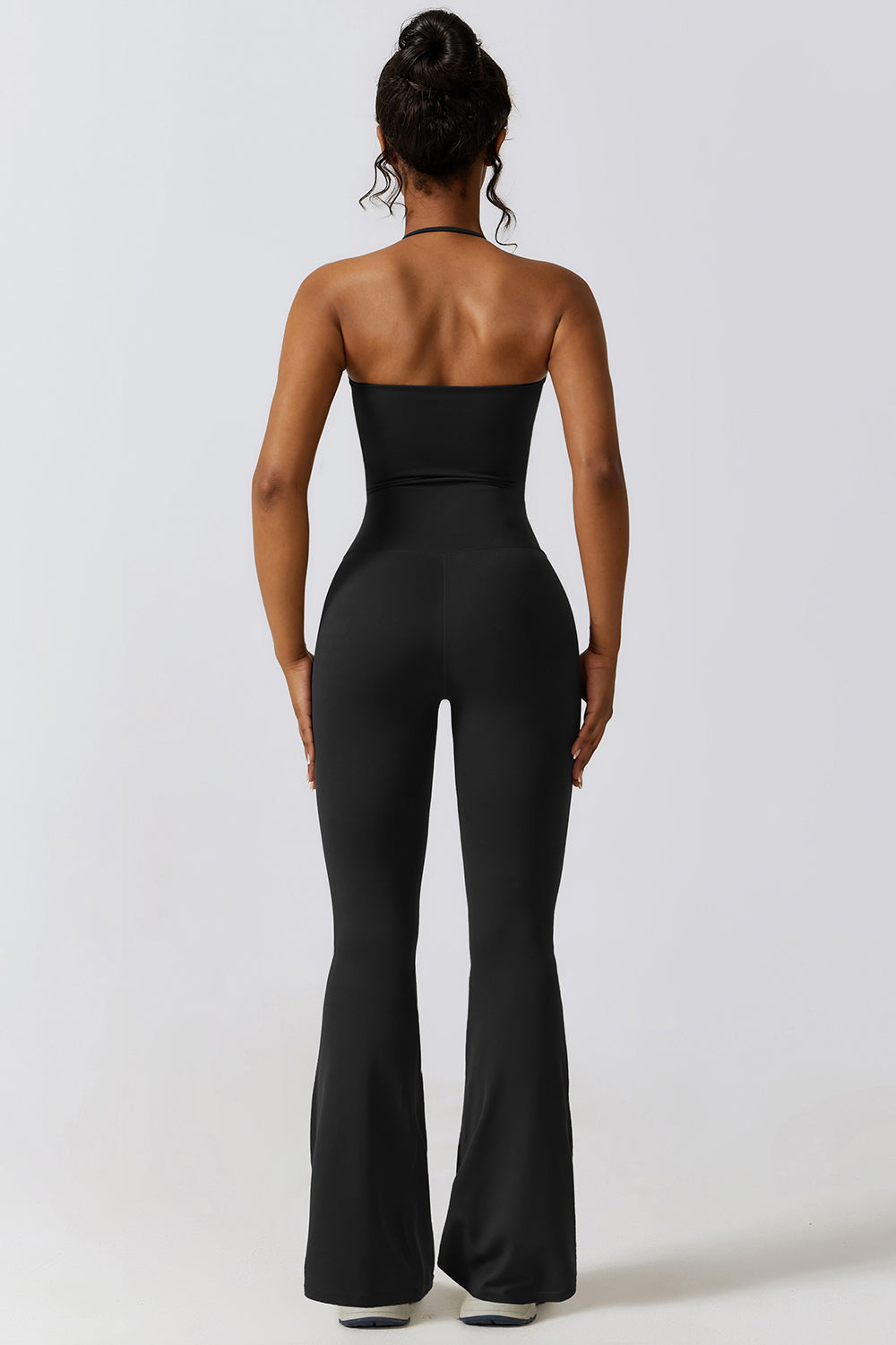 Halter Neck Flare Sport Jumpsuit - Tantalize Boutique