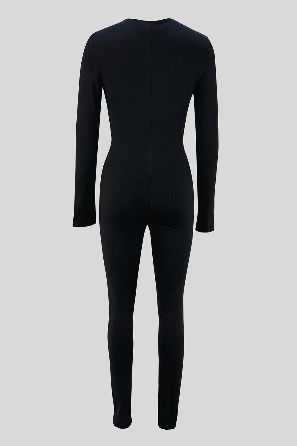 Zip Up Long Sleeve Jumpsuit - Tantalize Boutique