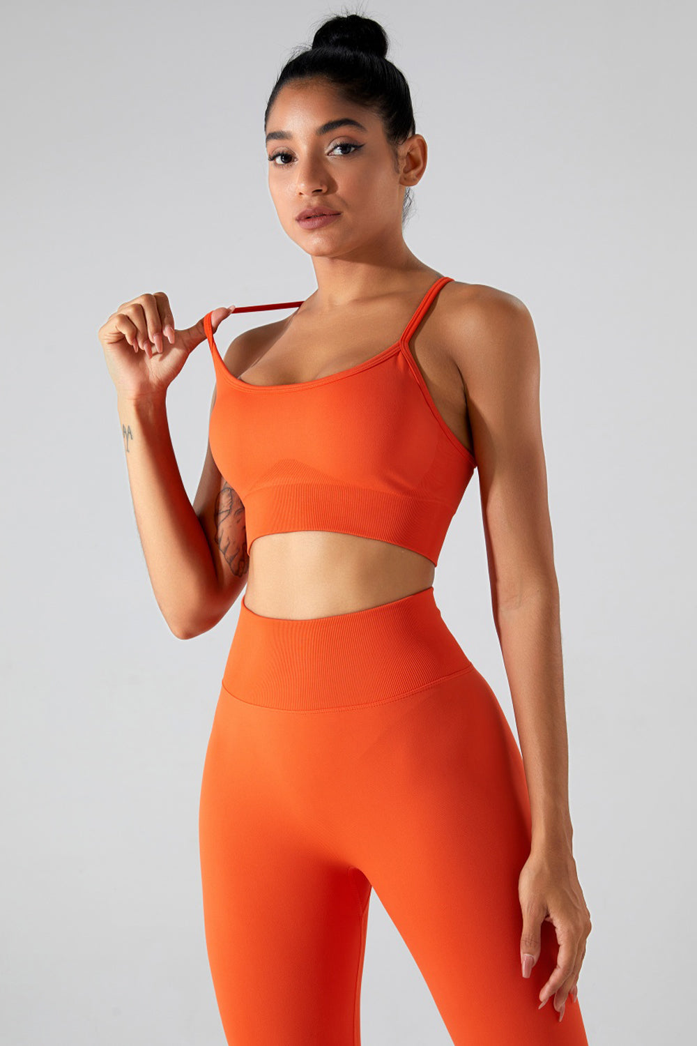 Crisscross Spaghetti Strap Active Cami - Tantalize Boutique