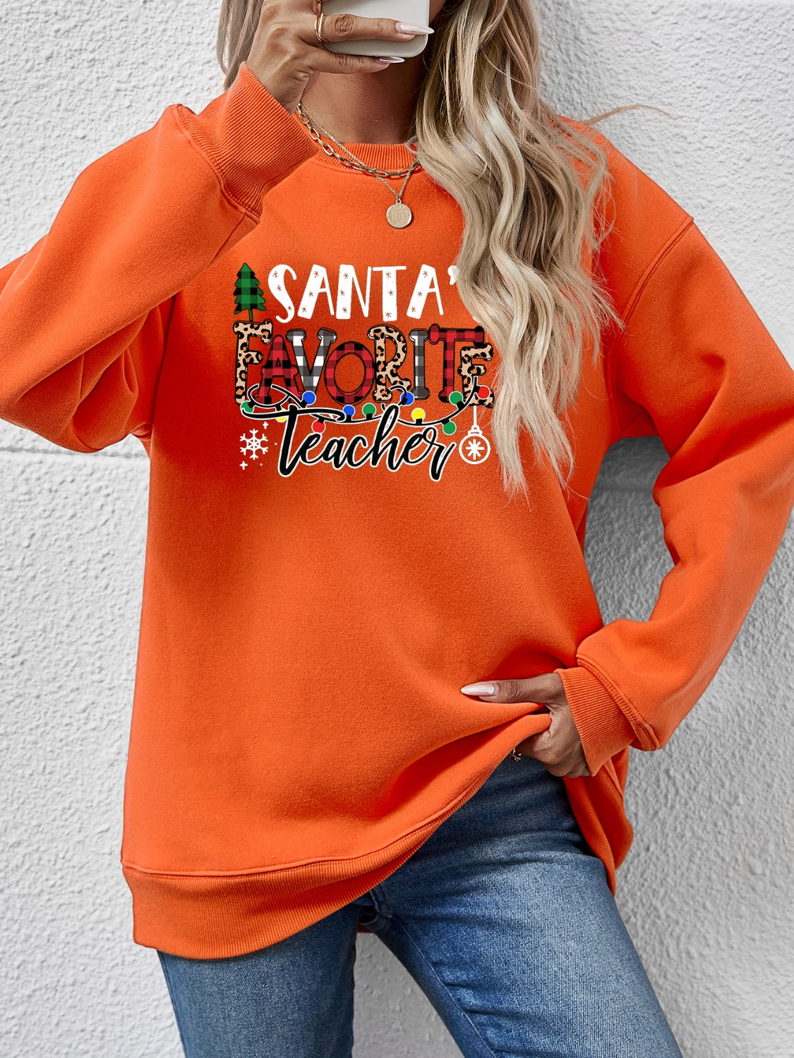 Letter Graphic Sweatshirt - Tantalize Boutique