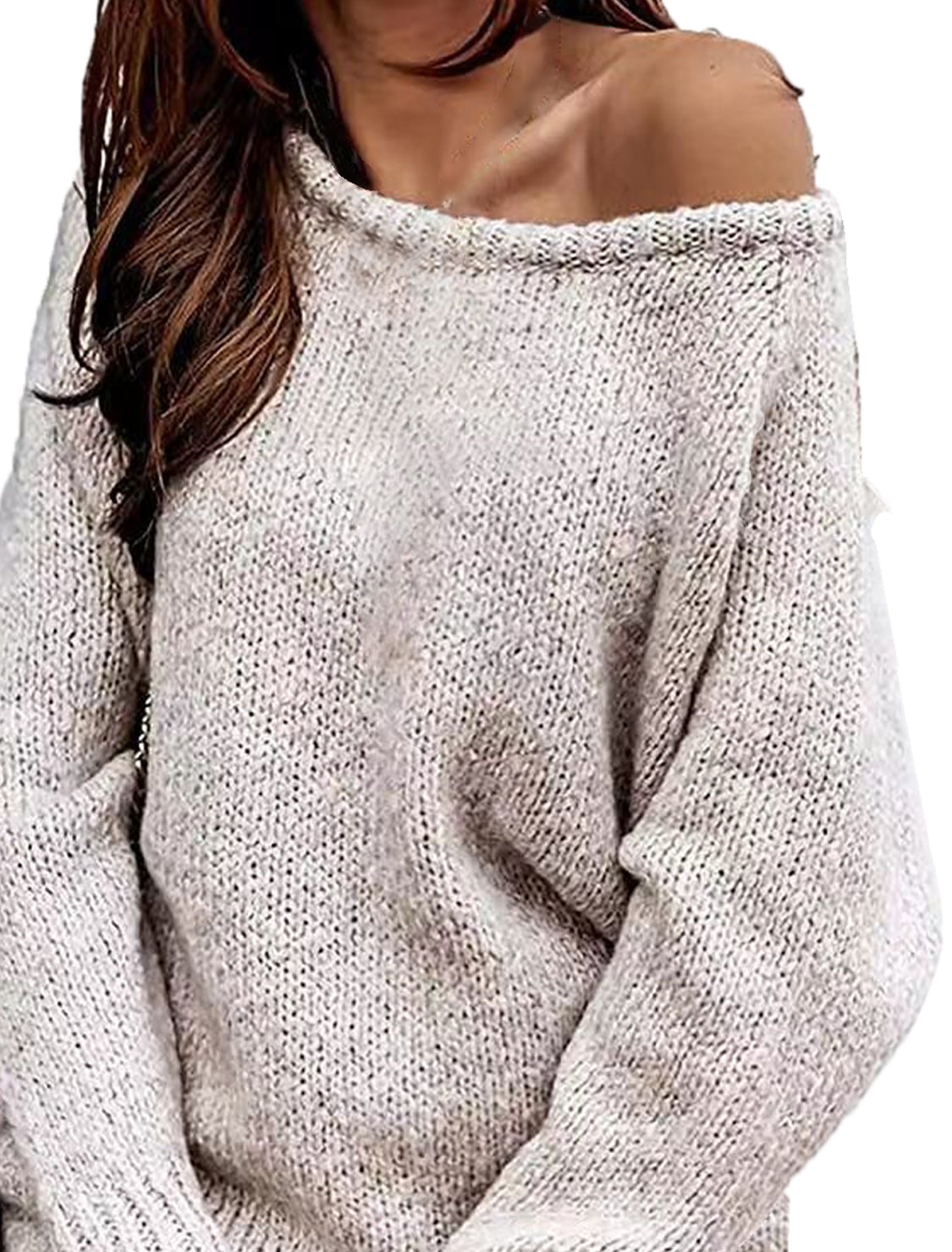 One Shoulder Long Sleeve Sweater - Tantalize Boutique