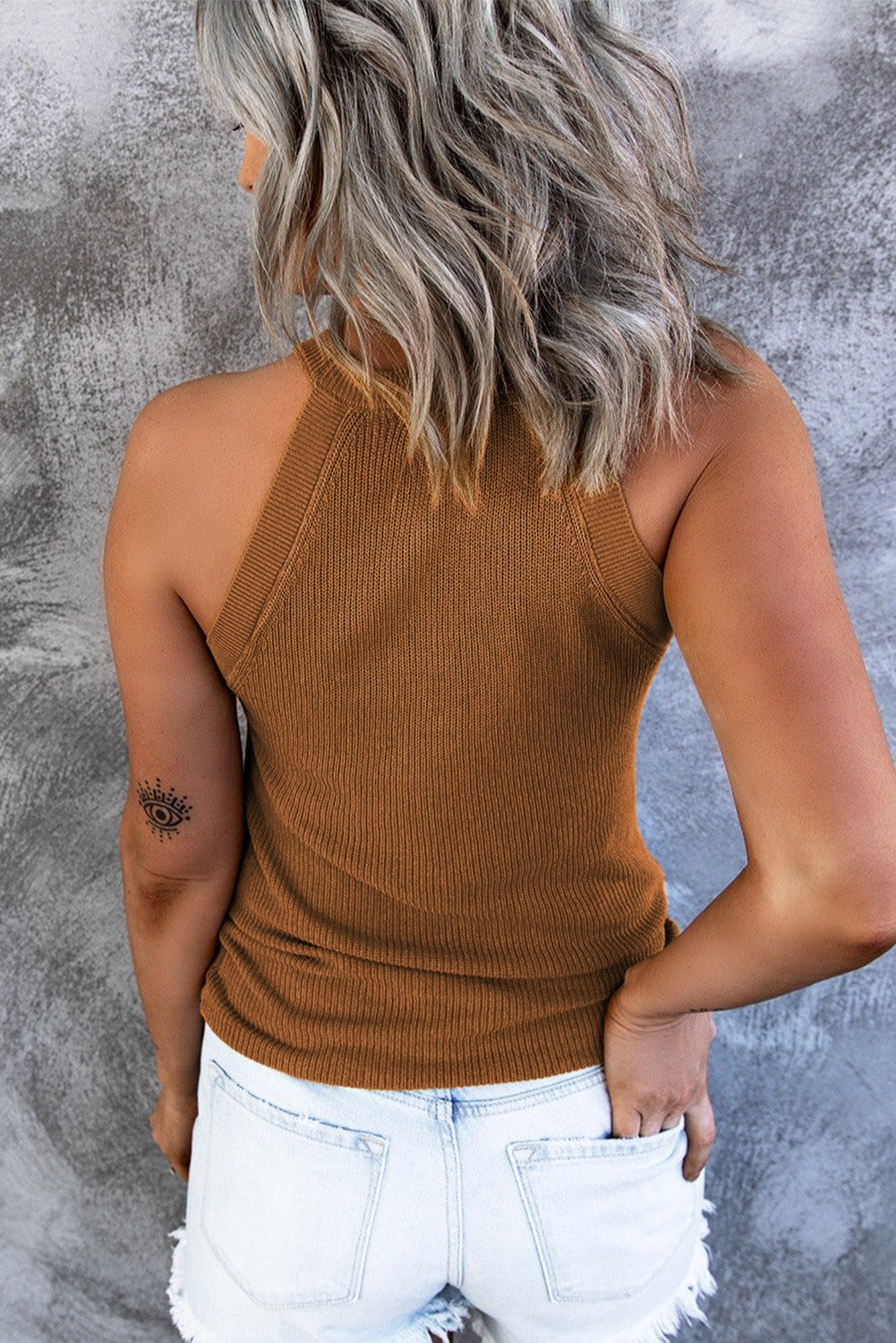 Round Neck Wide Strap Tank - Tantalize Boutique