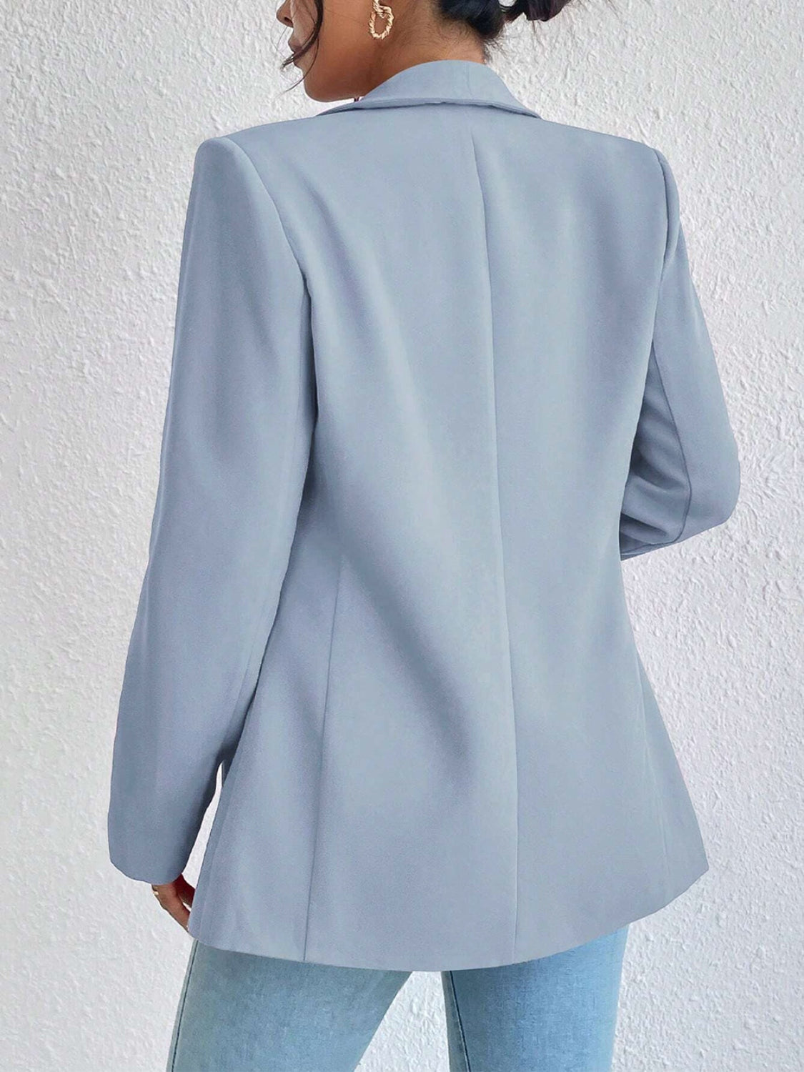 Shawl Collar Long Sleeve Blazer - Tantalize Boutique